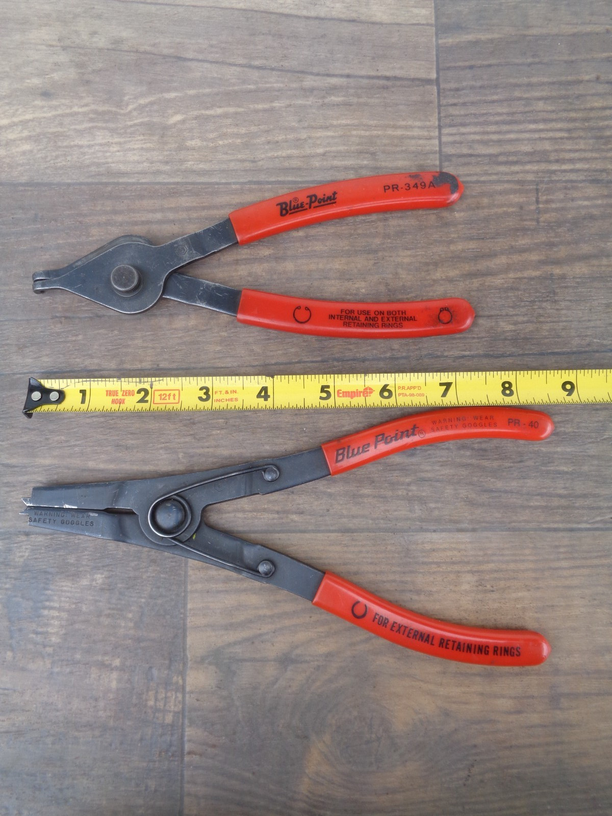 2 – Blue Point Snap Ring Pliers PR-40 & PR-349A Red Handles