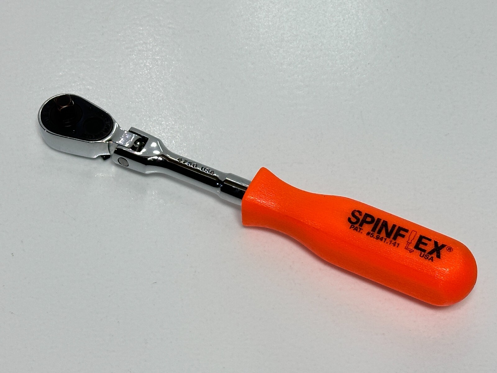 Proto USA Spinflex Flex Head 4750 1/4 Dr. Ratchet Hi-Viz Orange Hard Handle, NOS