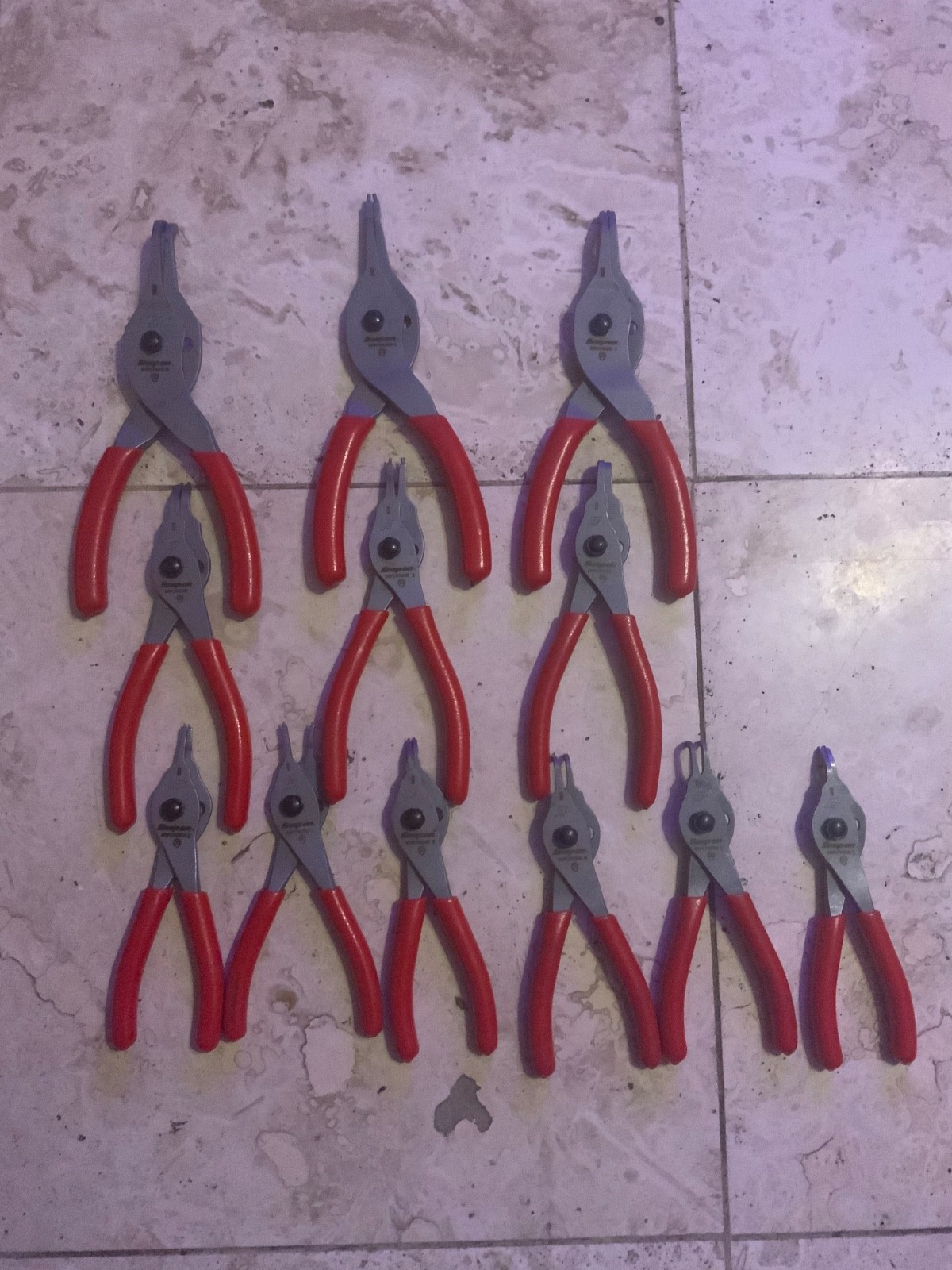 Snap-on Tools 12pc Master Snap Ring Pliers Set SRPCR112