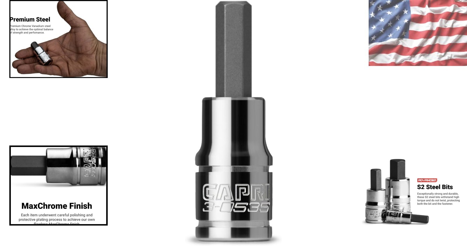 5 mm Hex Bit Socket – SmartKrome Coated, 1/4-Inch Drive for Corrosion Resistance