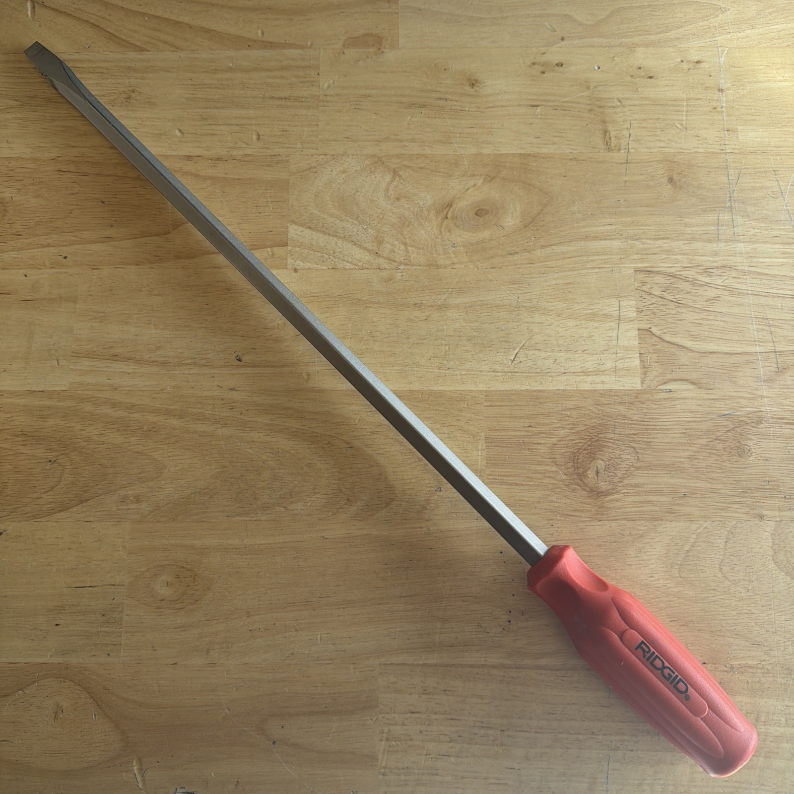 Ridgid 3/8″ Cabinet Flat Slotted Screwdriver Orange 16″ Long Shank 507-631 USA