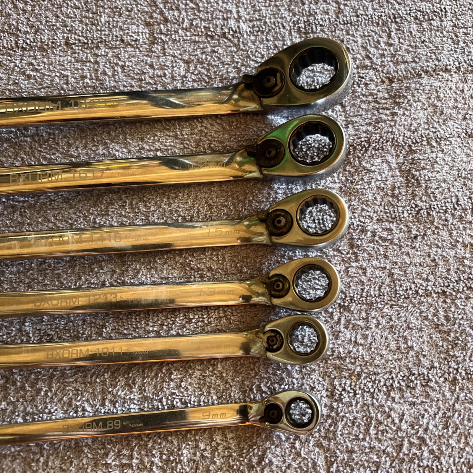 Blue Point 6pc 12-Point Metric High-Performance Ratcheting Box Wrench Set 8-19mm