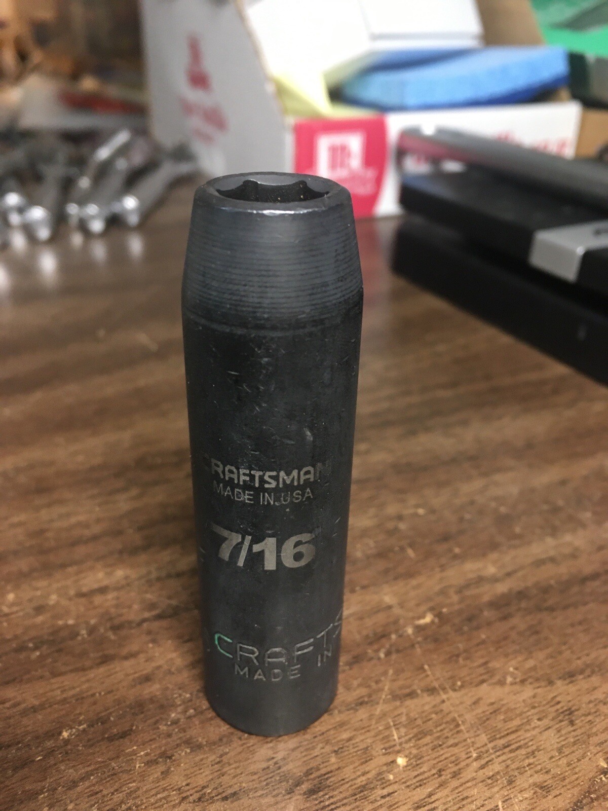 Craftsman 15996 GK 7/16in 1/2″ Drive 6 Point Deep Impact Socket USA Tools