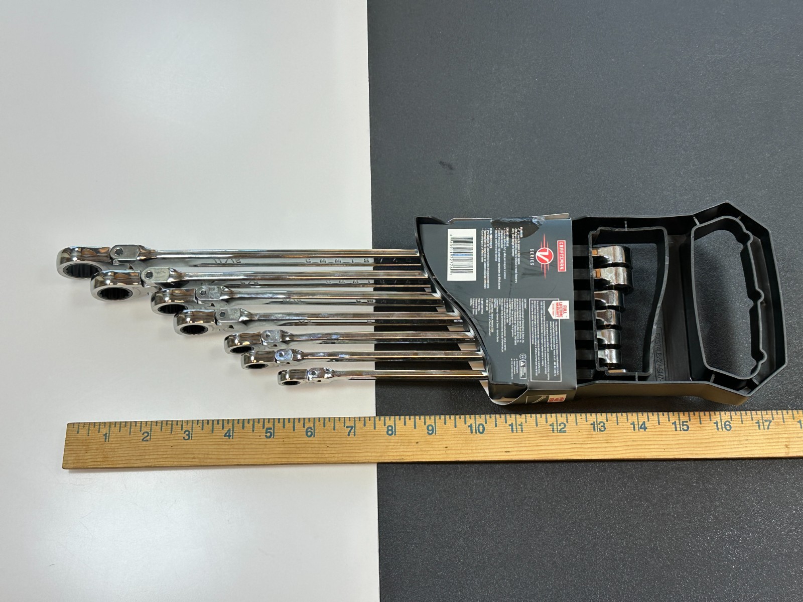 CRAFTSMAN V-Series 7pc SAE 5/16-11/16 Ratcheting Flex Head XL Box End Wrench Set