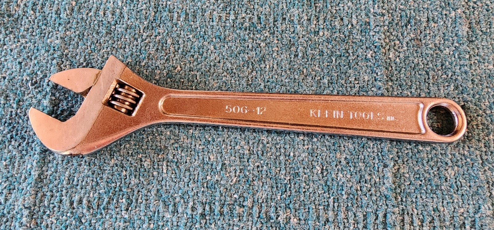 VINTAGE KLEIN TOOLS, INC., 506-12 ADJUSTABLE WRENCH 12″, 300mm OAL! MADE IN USA!