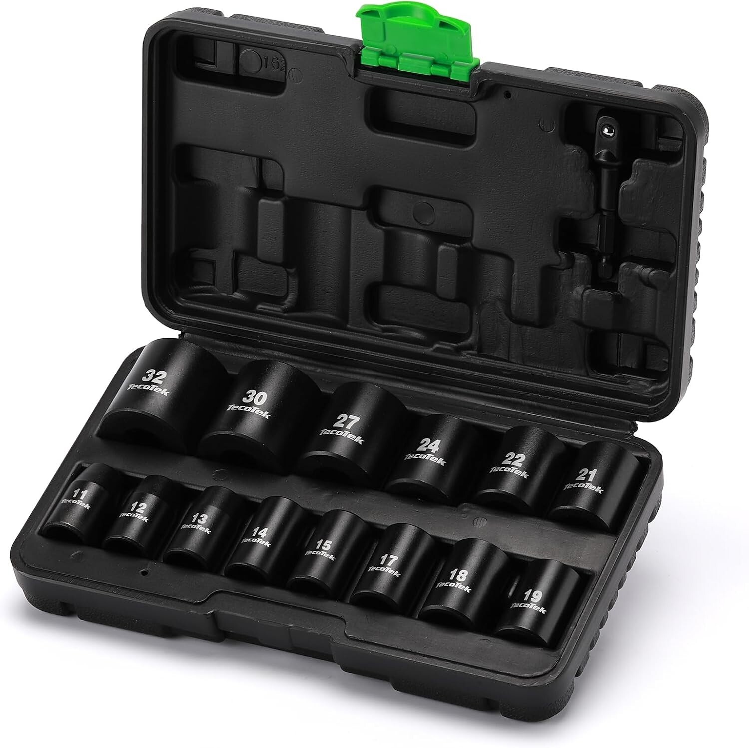 15 Pieces 1 2 Inch Drive Shallow 12 Point Metric Impact Socket Set