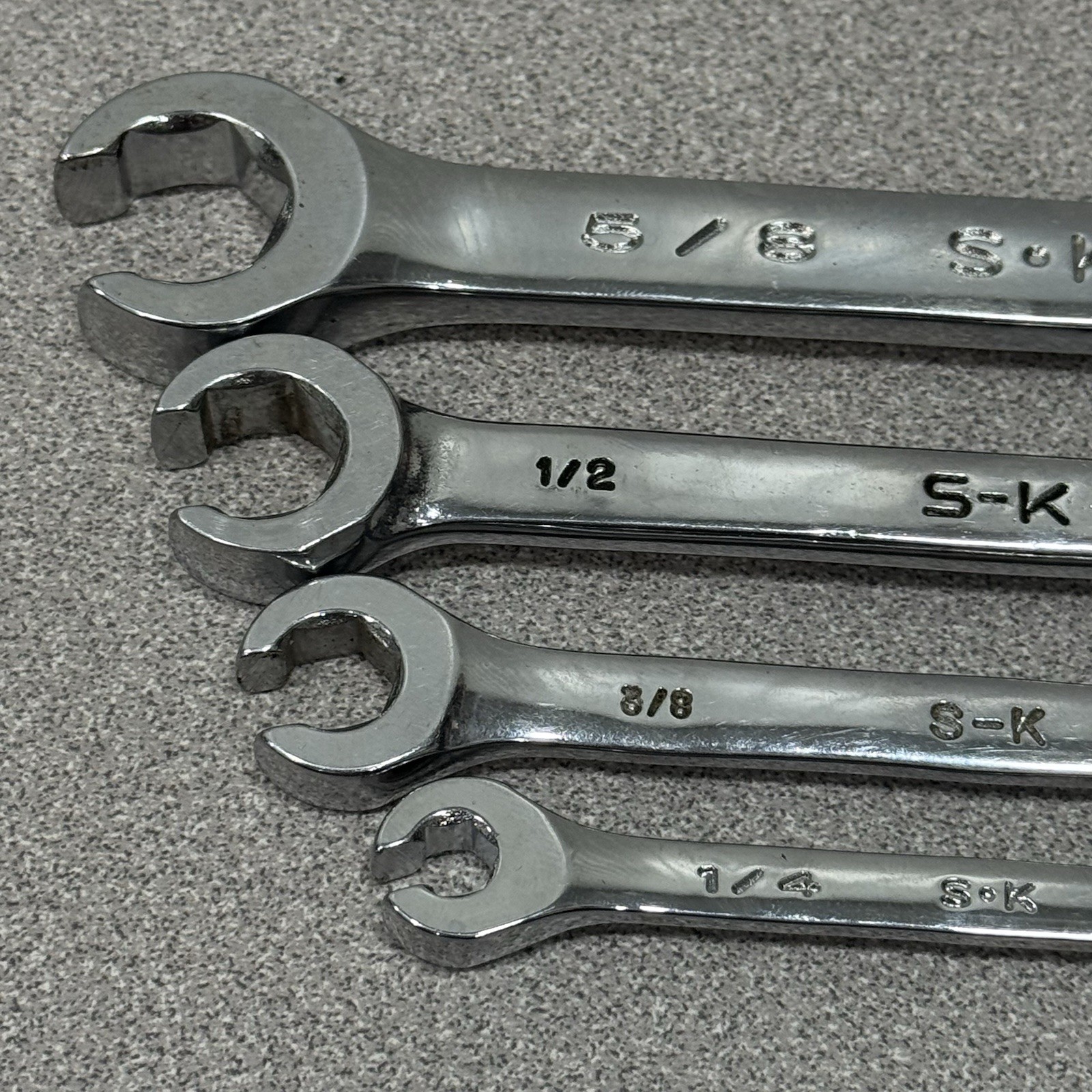 (4) SK Tools SAE Double Flare Nut Line Wrench Set 1/4”—3/4” USA Made
