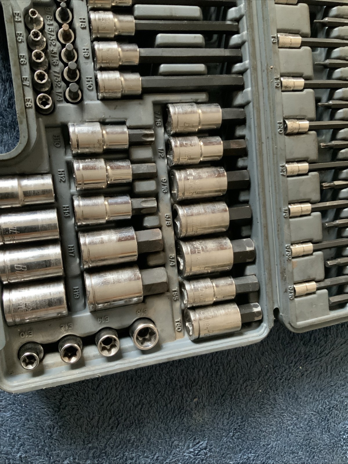 Blue Point 87pc Torx / Hex Bit Socket Set, Blpthc87…..missing 2, And 1 Tip Broke