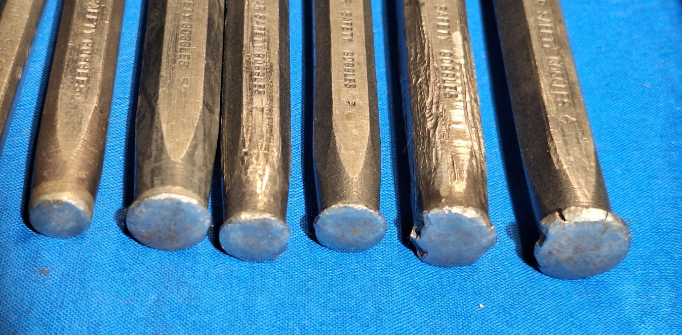Snap-On 12 piece punch and chisel set PPC820A PPC110A PPC208A PPC108A PPC816A