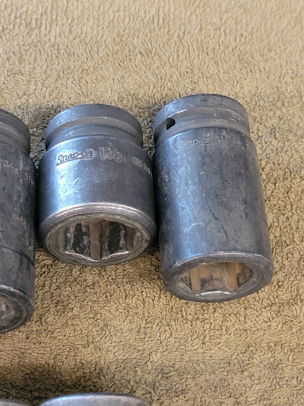 12 Snap-on Impact Socket Set SIM IM 3/4 Drive Sae 1-1/2 3/8 5/16 3/16 1/8 5/8″