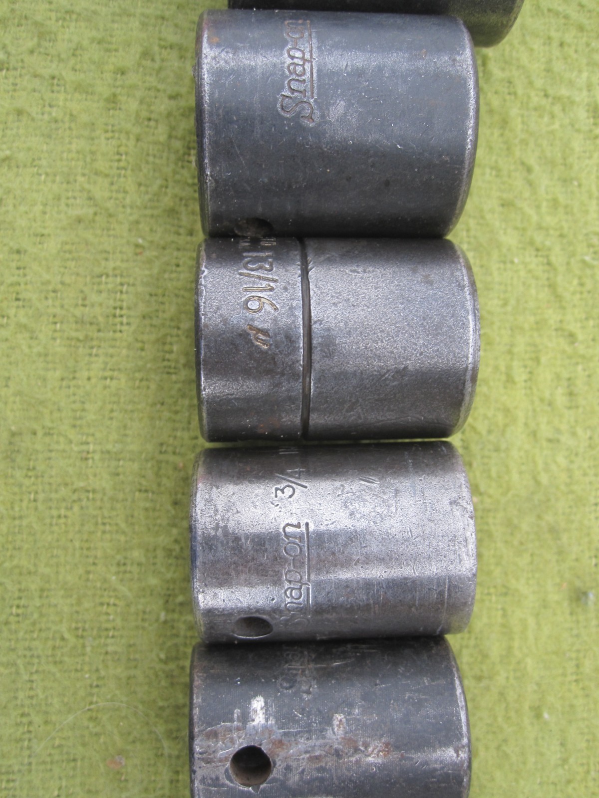 Snap-on 1/2″ Drive 11pc SAE Inch 6pt Deep Socket Set 3/8 to 1 in USA