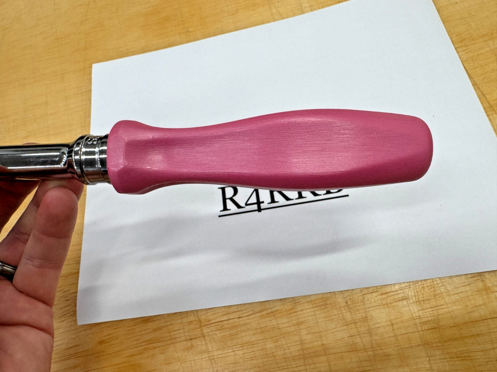 Snap-on Tools USA PEARL PINK 1/2″ Drive Hard Grip Ratchet SHD80APP RARE NOS