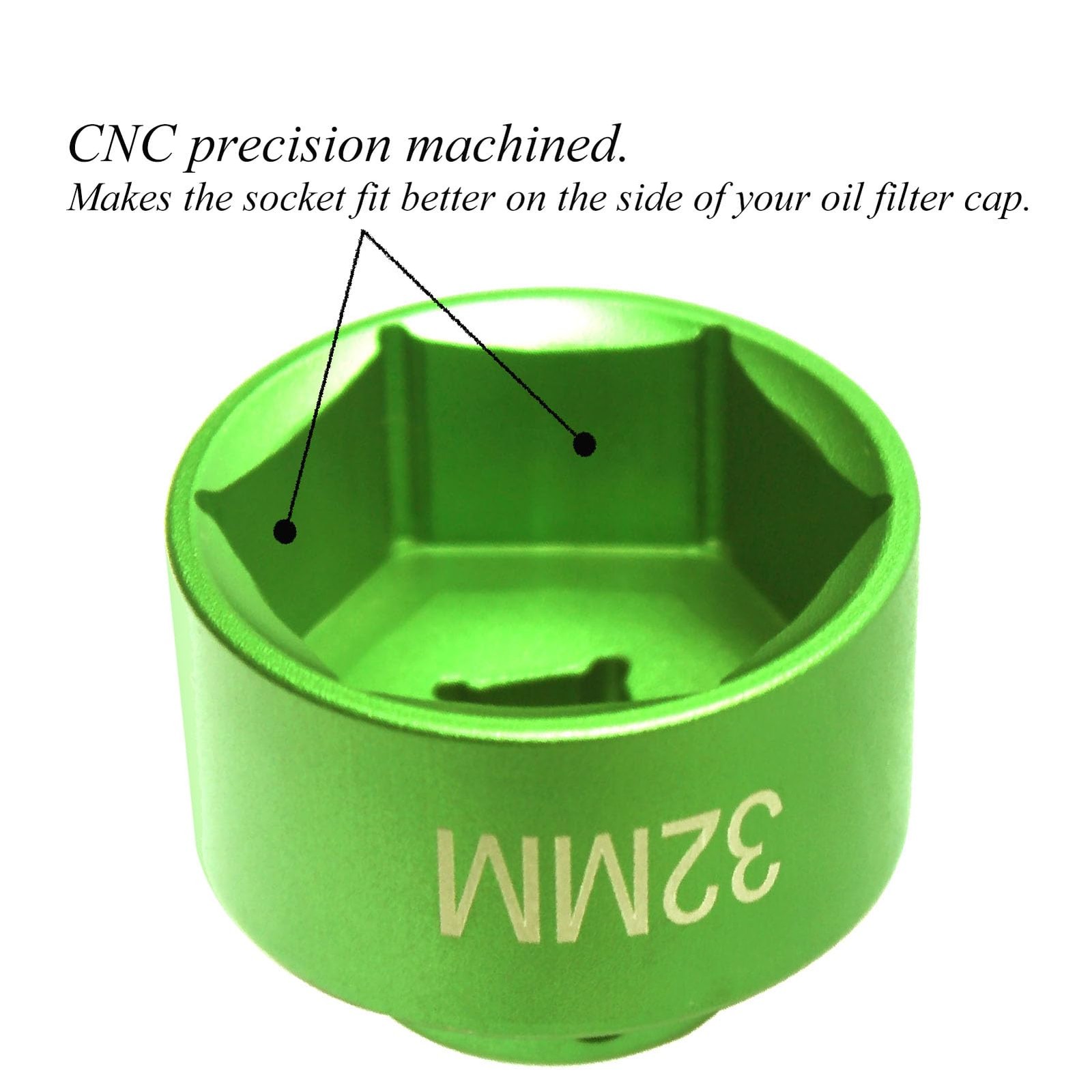 32mm Oil Filter Socket Wrench, for Ecotec TDI GM VW Polaris Chevrolet BMW Mini