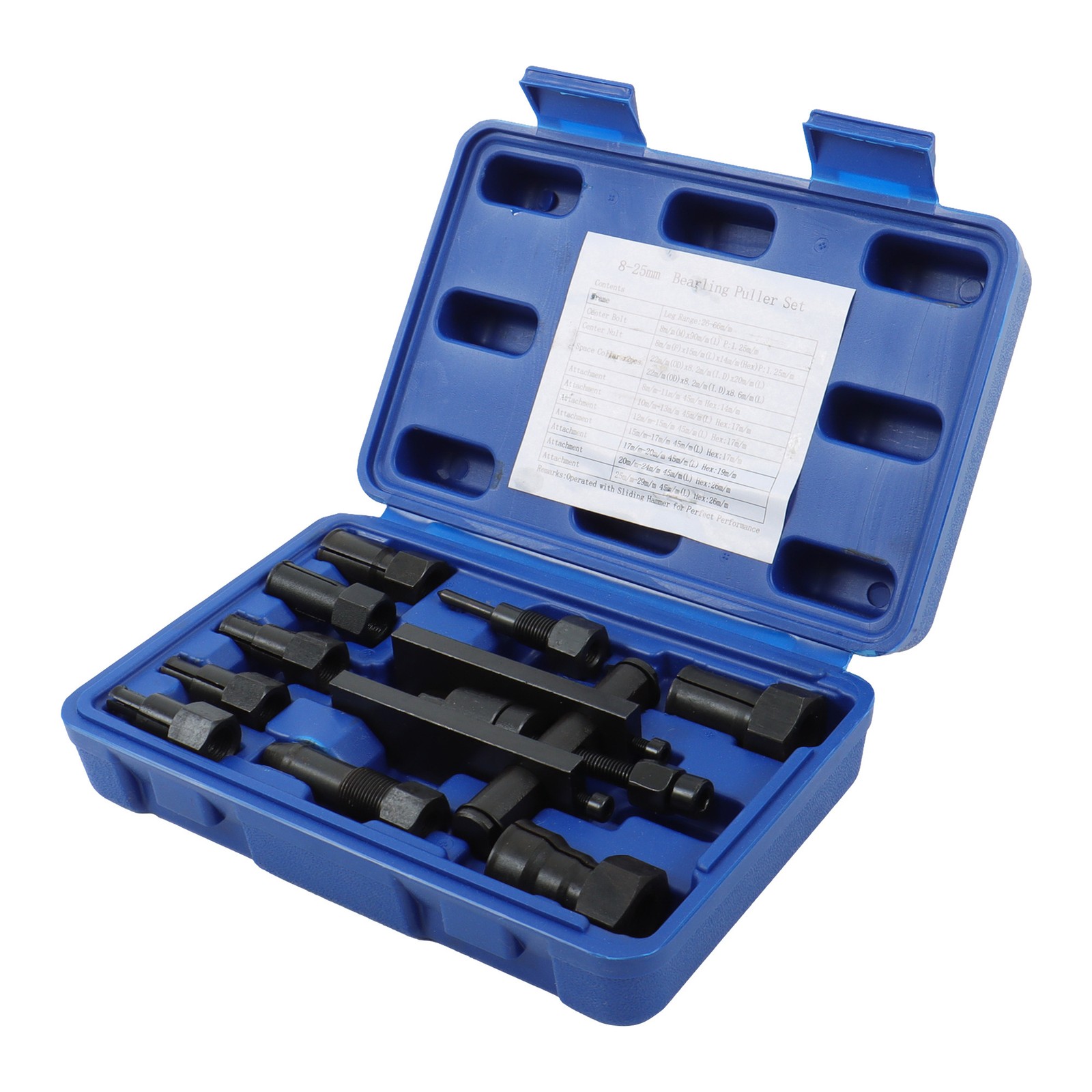 LABLT 10PCS Motorcycle Inner Bearing Puller Tool Internal Blind Remover 8-25MM