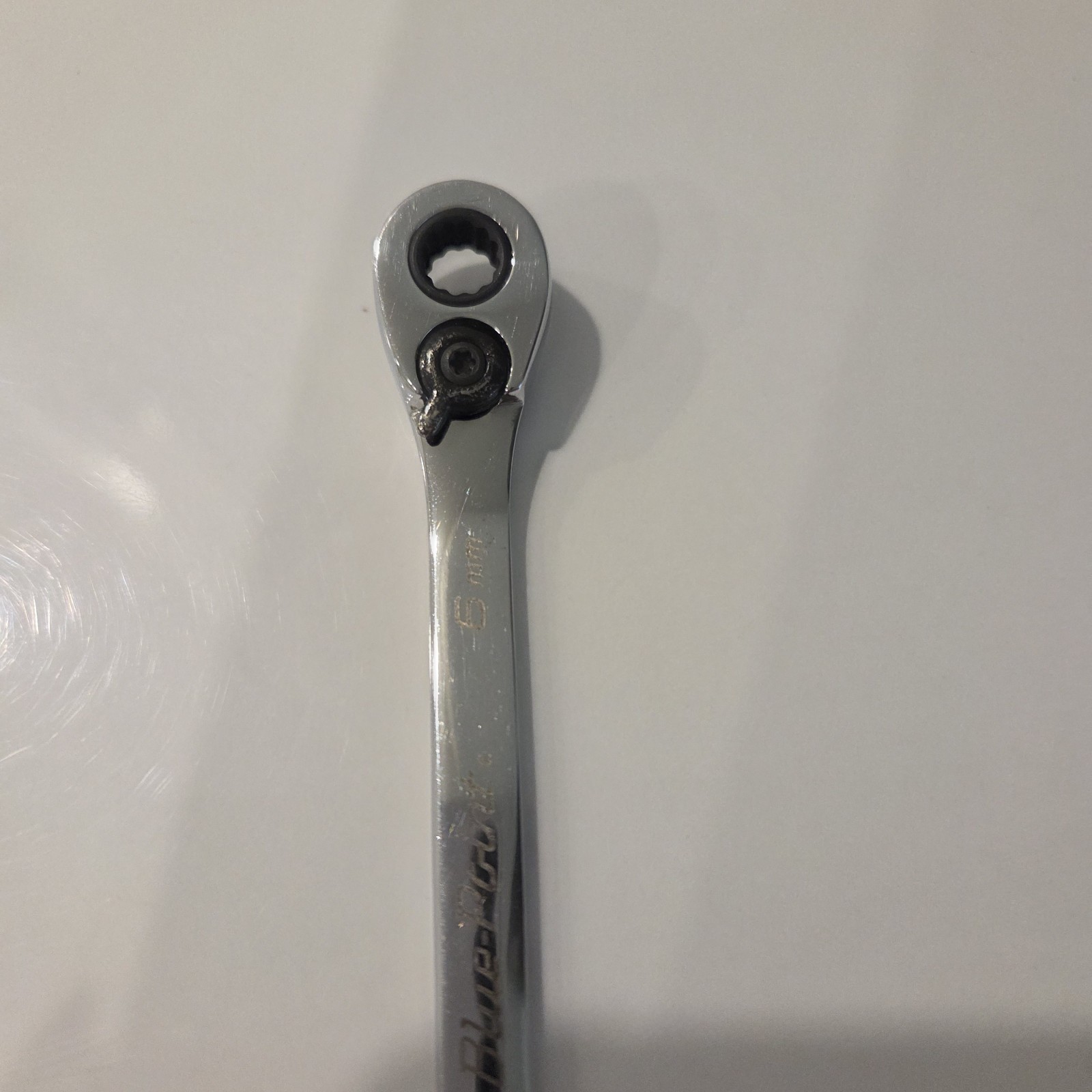 SNAP-ON 6 mm 12-Point Metric 15° Offset Ratcheting Wrench Blue-Point BOERM6