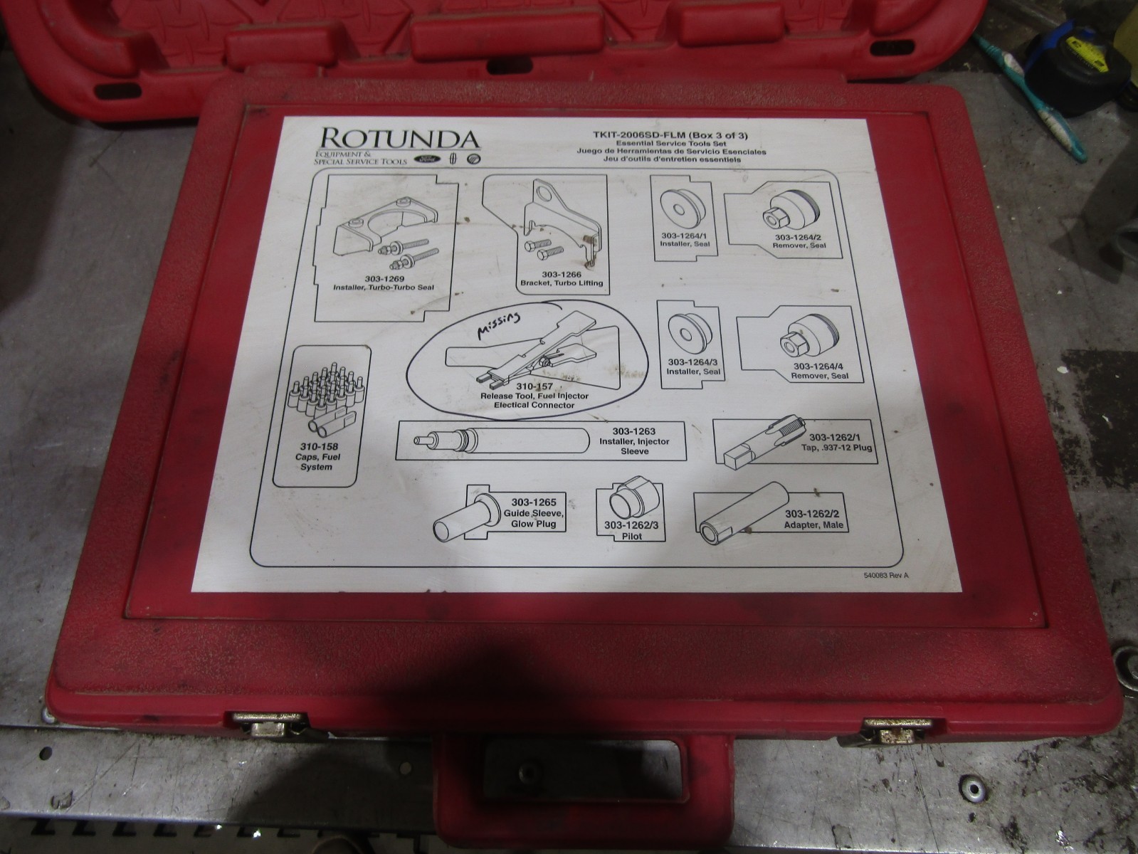 TKIT-2006SD-FLM Ford Rotunda essential tool kit *INCOMPLETE* box 3 of 3 #165