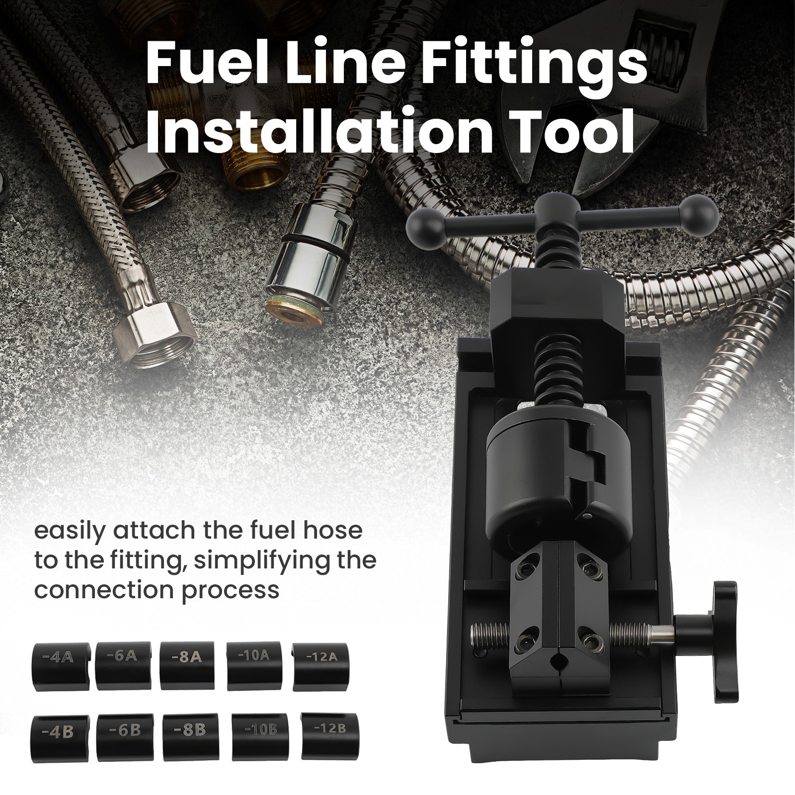 4AN- 12AN Fuel Line Fittings Installation Tool Fuel Hose Repair Kit