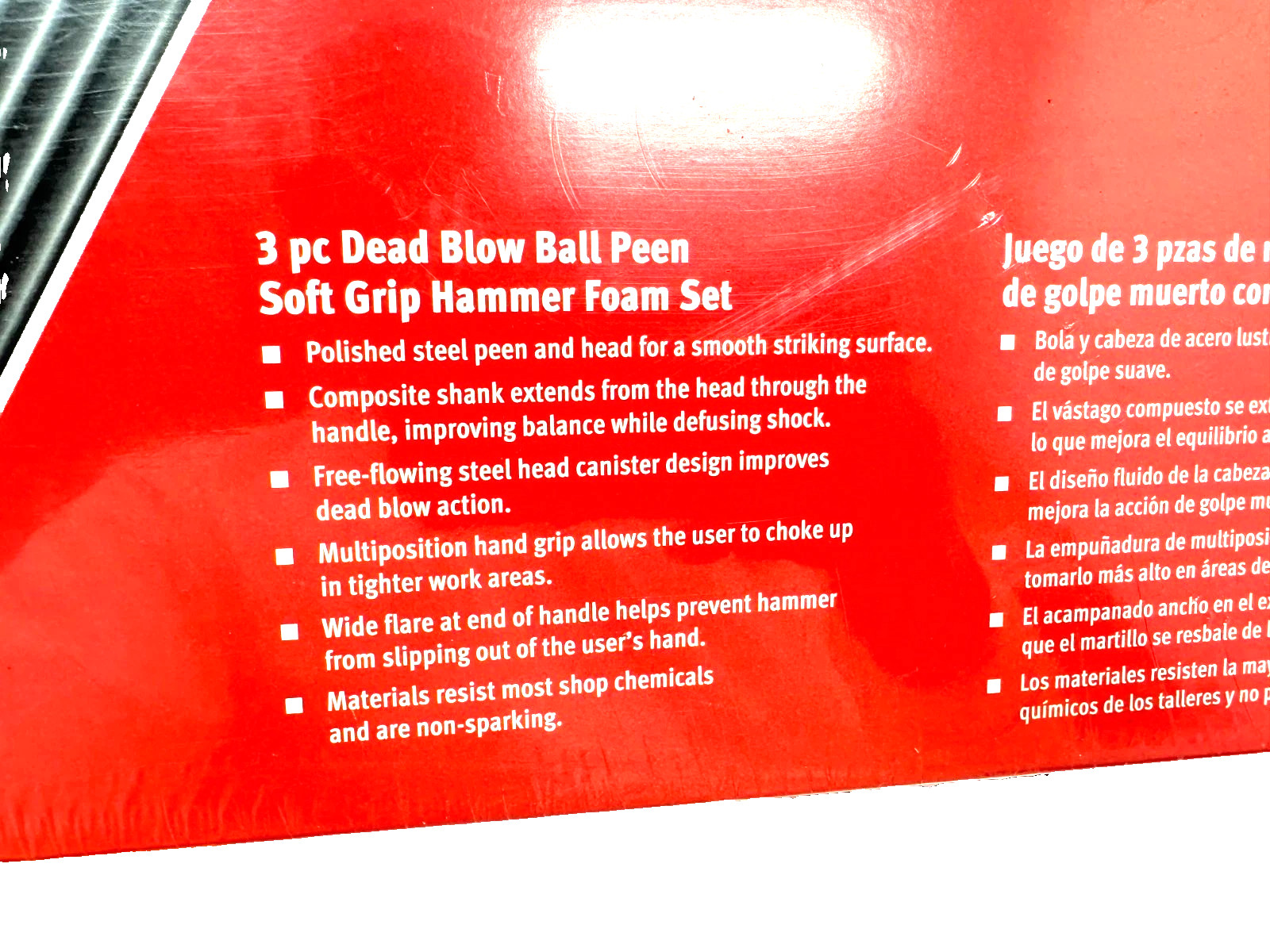 New Snap-on™ 3-pc 16 24 32 oz RED Dead Blow Hammer Foam Set HBBD3FR HBB16 HBBD32