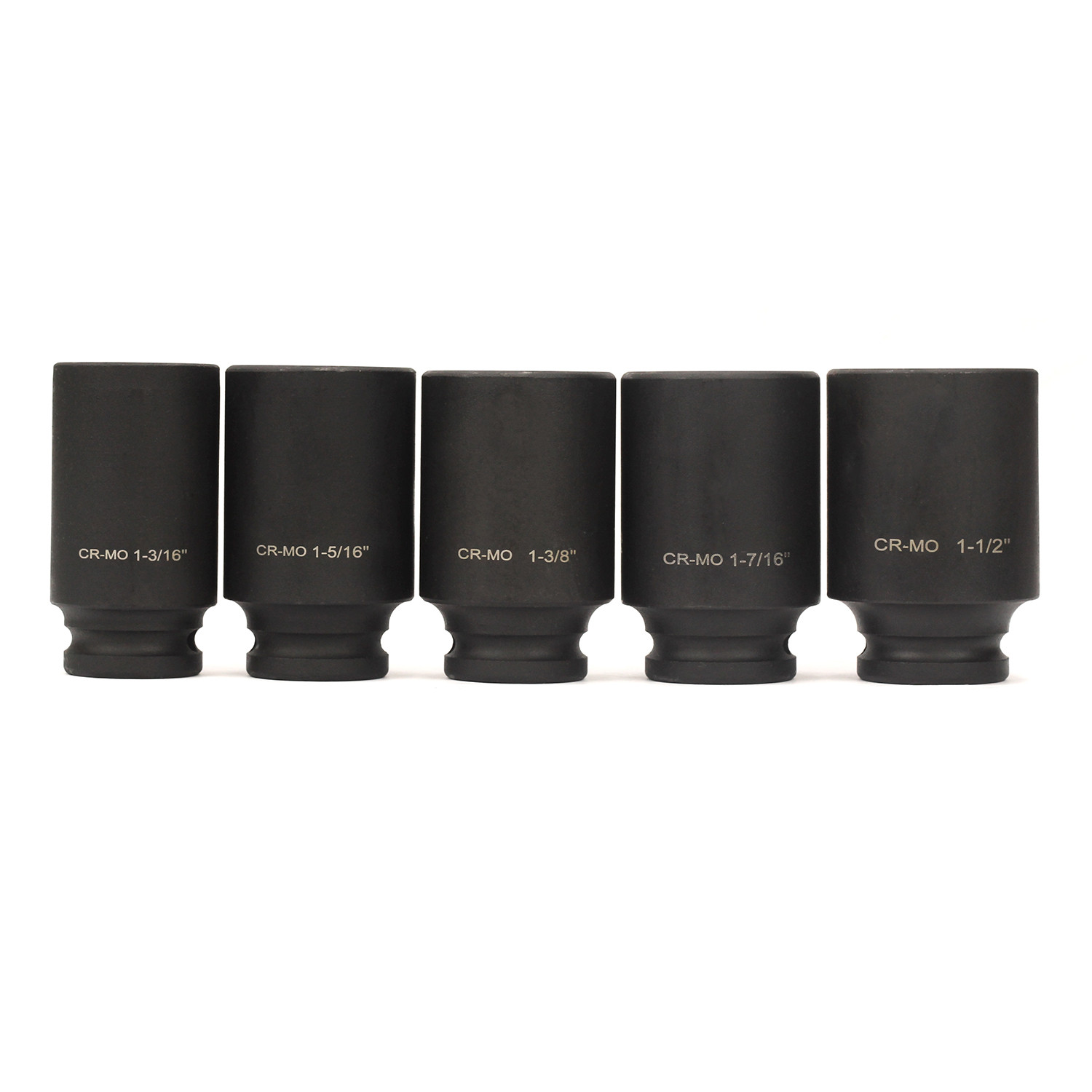1/2-Inch Drive Deep Spindle Axle Nut Impact Socket Set Cr-Mo 6-Point 1/2″