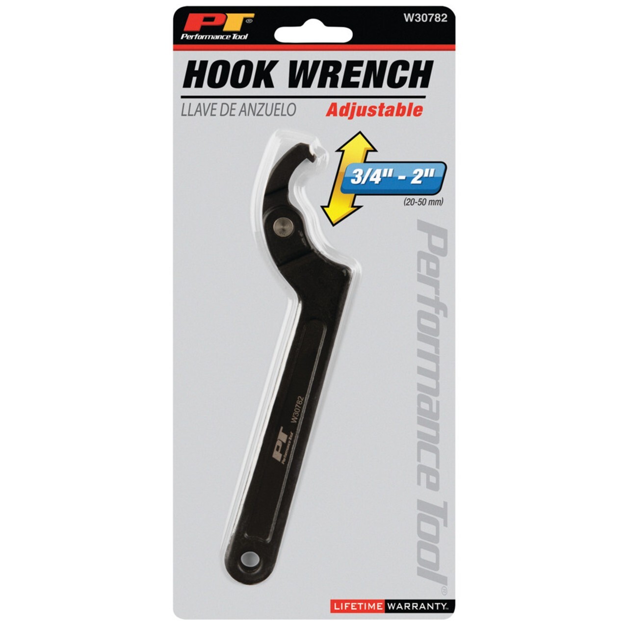 Performance Tool W30782 Adjustable Hook Wrench 3/4″ – 2″