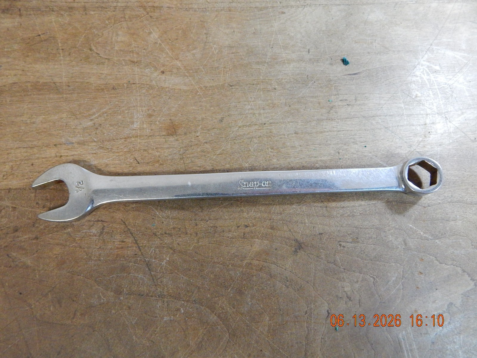 SNAP ON OSH16 1/2″ 6 POINT STANDAR SAE OPEN BOX END WRENCH UNDERLINE LOGO OSH 16
