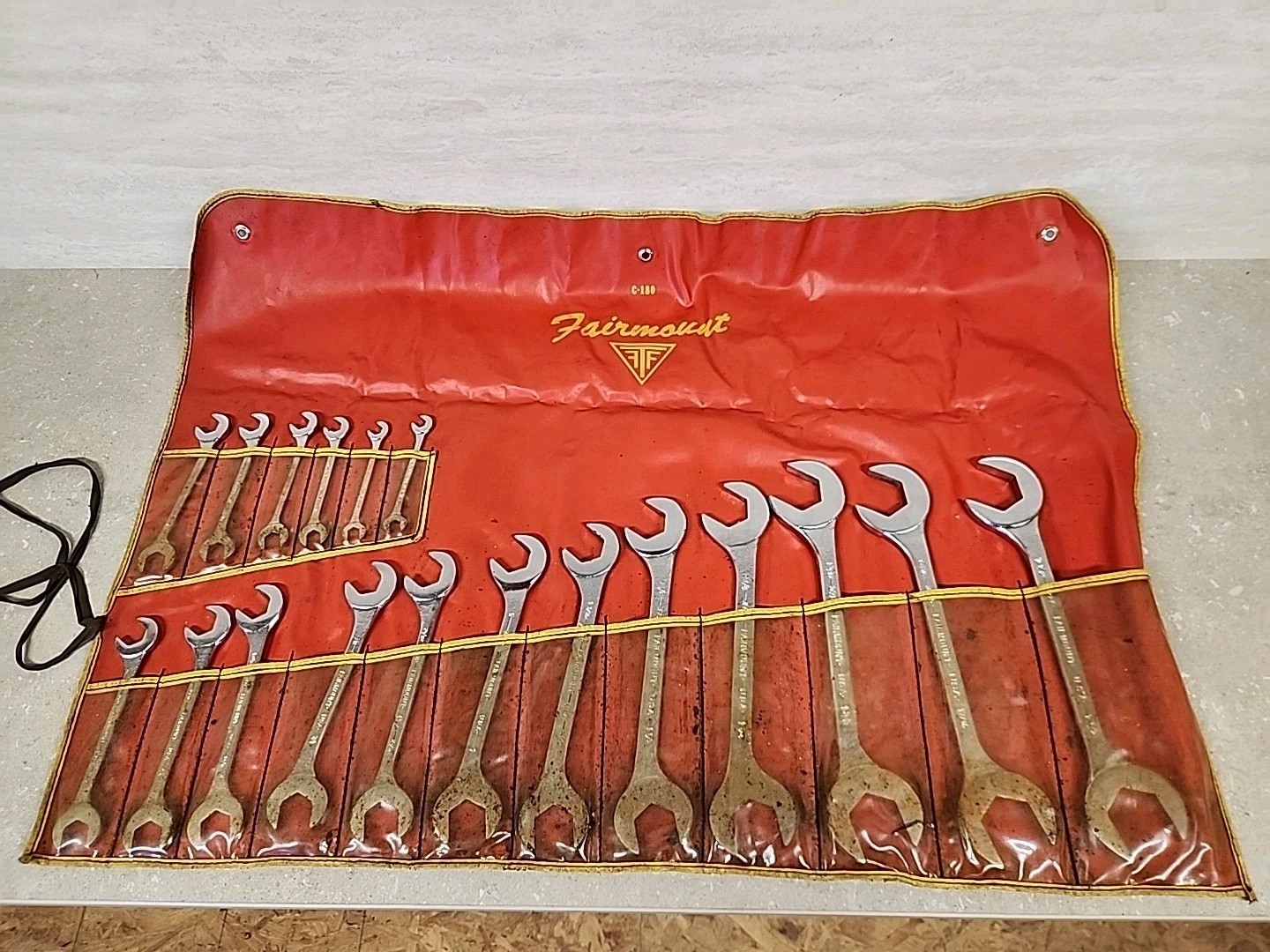Fairmount 18 PC Angled Wrench Set SAE W/Pouch C-180 Made In USA Vintage HTF