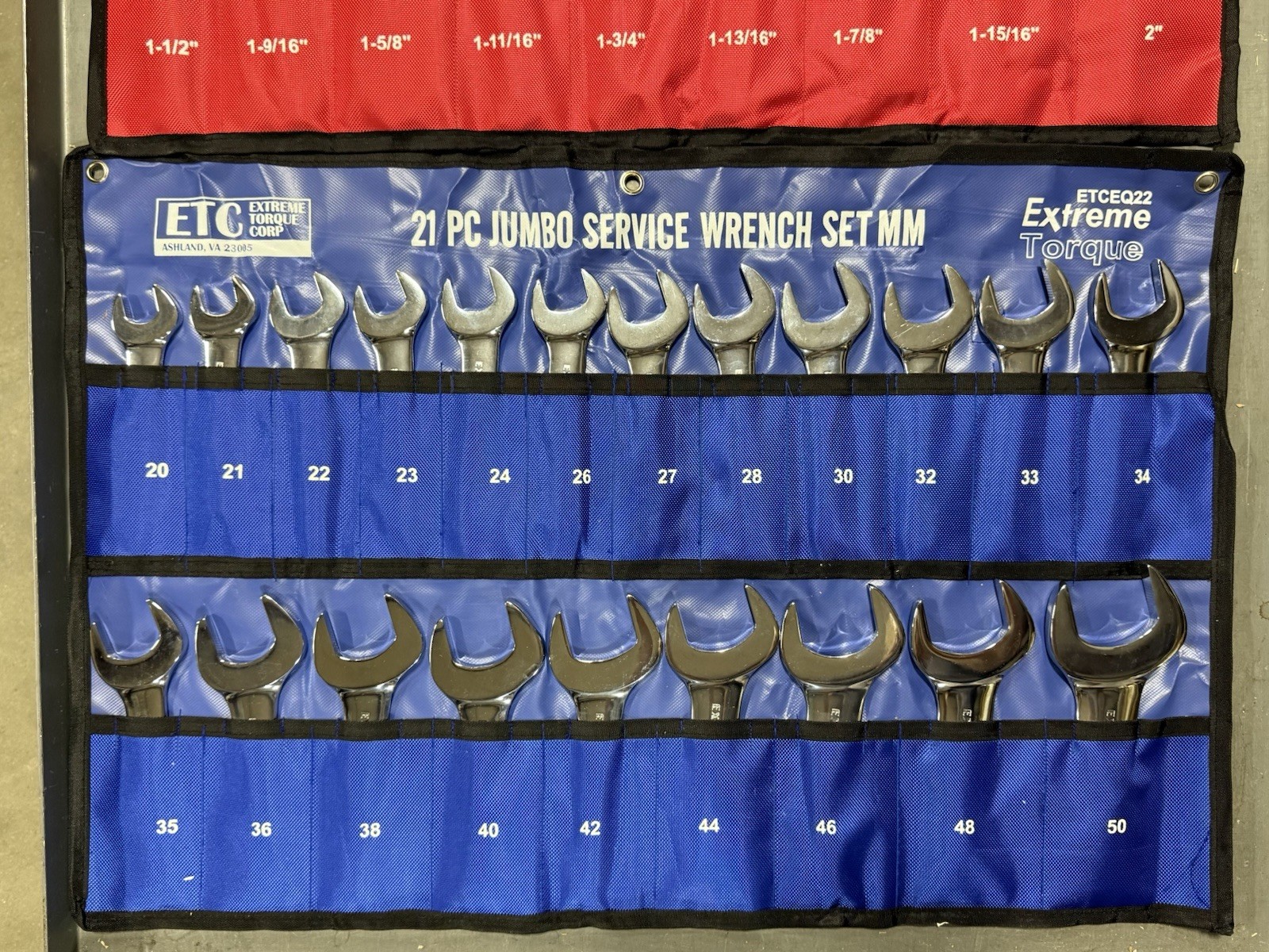Special: Metric & SAE 21 pc Jumbo Hydraulic Line Service Open End Wrench Sets