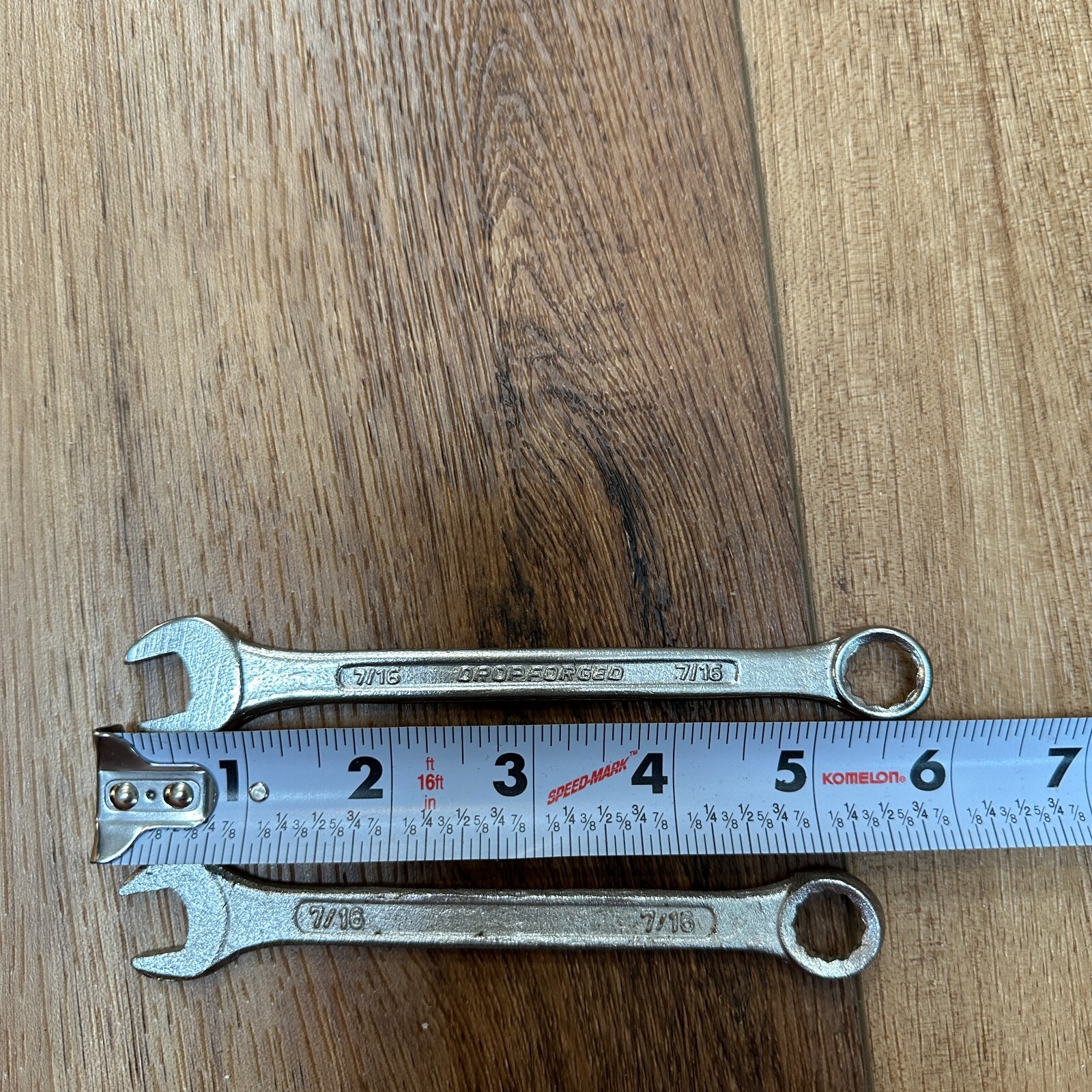 Lot of 2 Vintage Generic 7/16″ Combination Wrench 12 Point