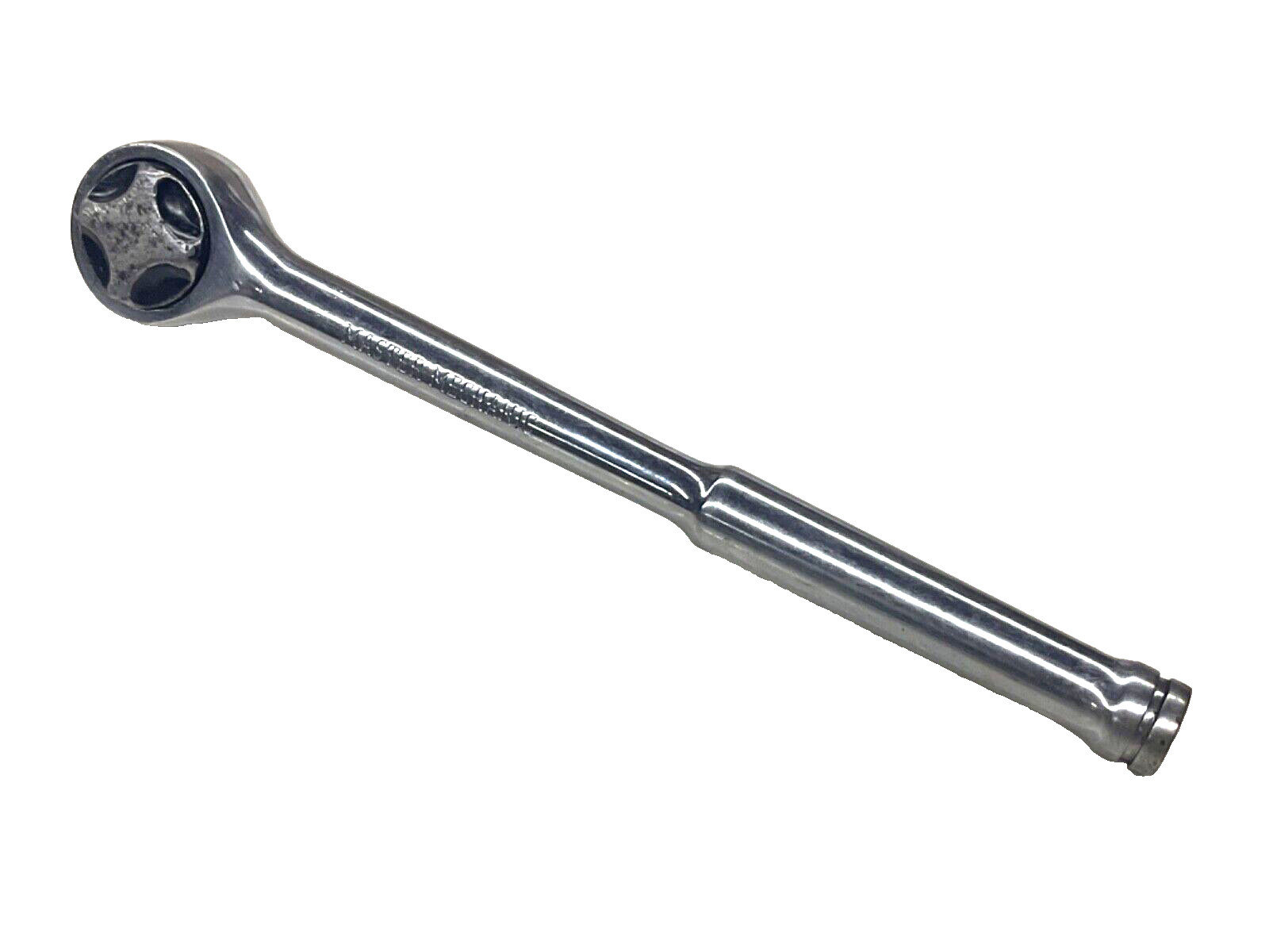 MASTER MECHANIC TOOLS 1/2” DRIVE ROUND HEAD RATCHET, CHROME, 10” LONG, P1660
