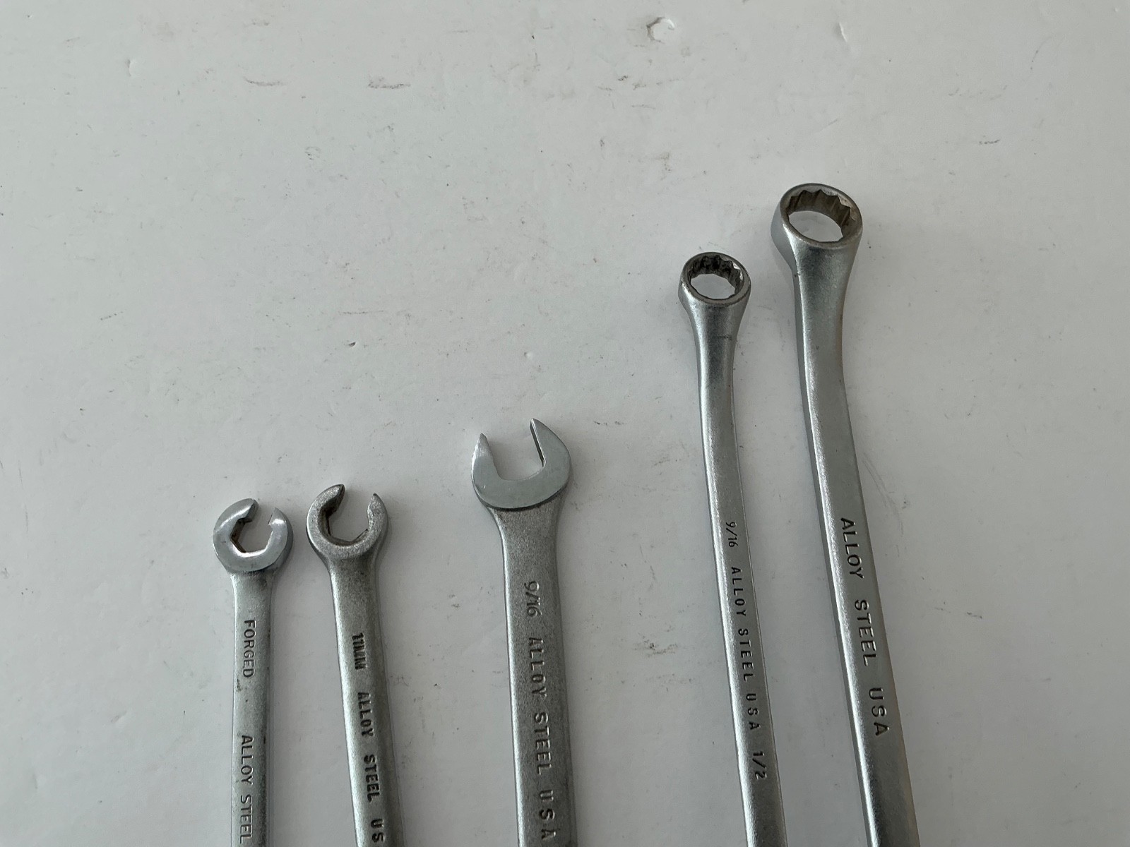 Asst Vtg Blackhawk Wrenches 5 pc all for $30 double box, flare, comb. USA made