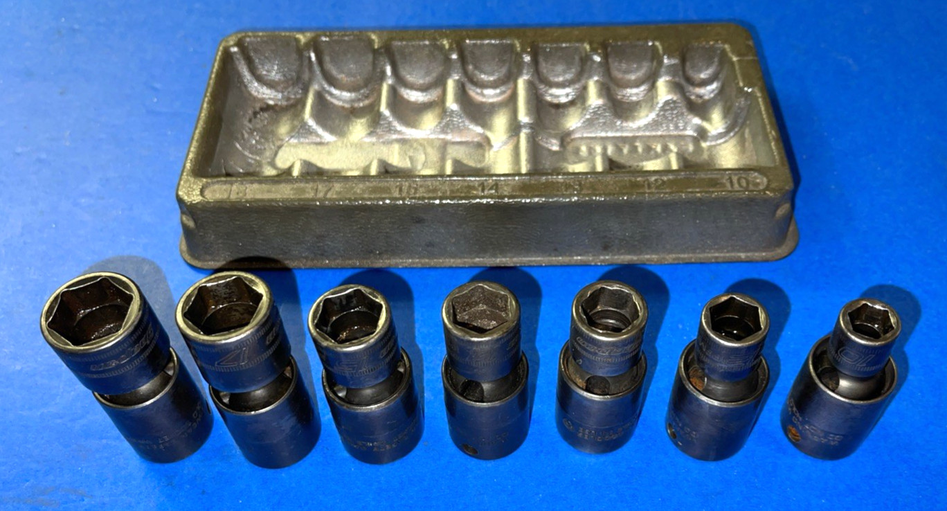 SNAP-ON TOOLS 7 PIECE 3/8 DRIVE METRIC SHORT SWIVEL IMPACT SOCKETS 207IPFM