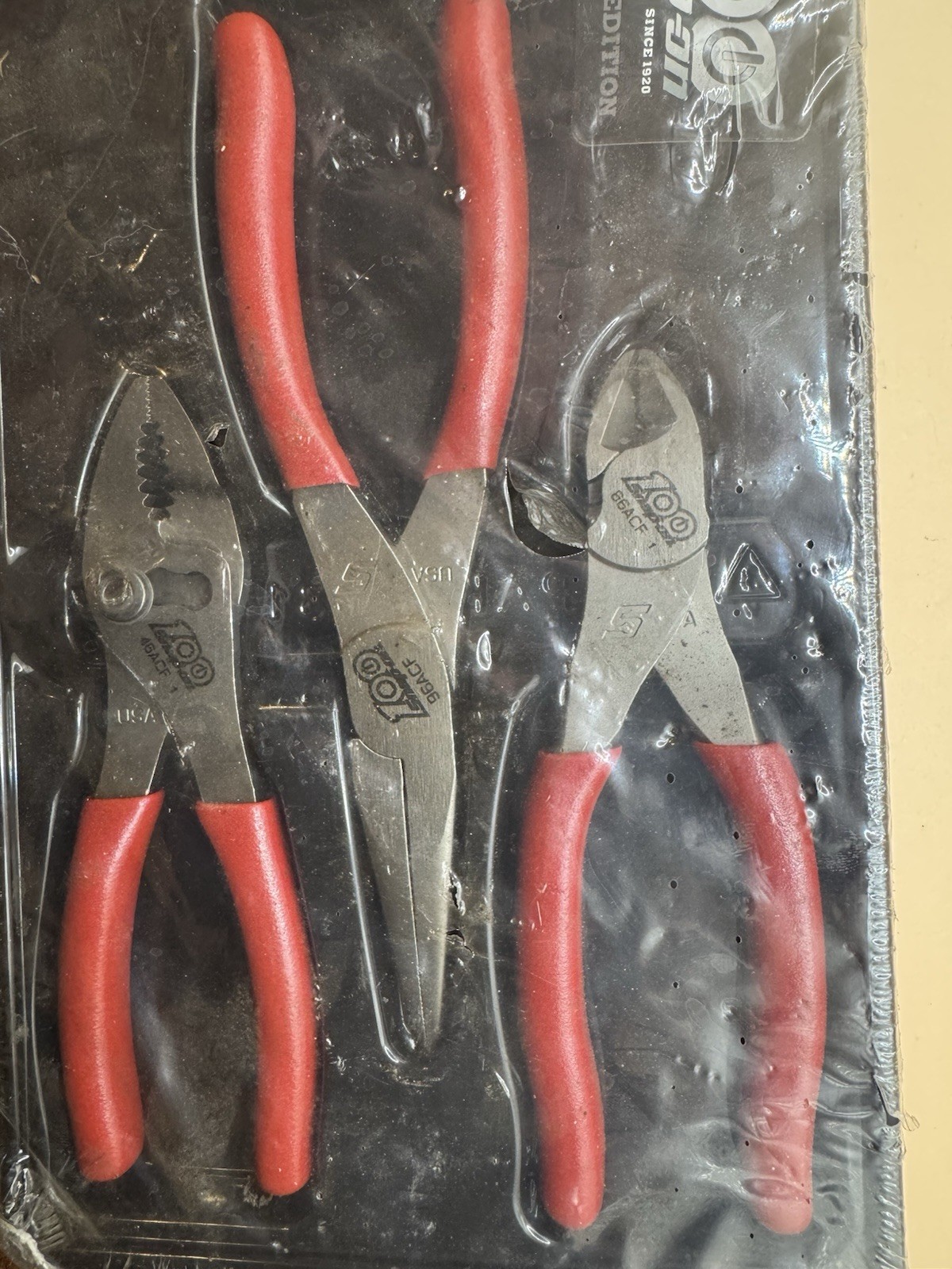 100 Year Edition Snap-On 3 Piece Plier Set NEW