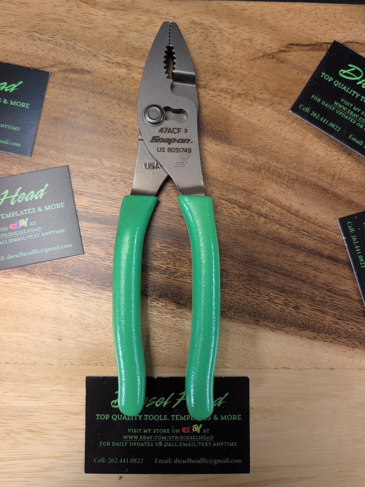 *NEW * Snap On 47ACF GREEN 6″Combo Slip Joint Pliers FAST FREE SHIPPING