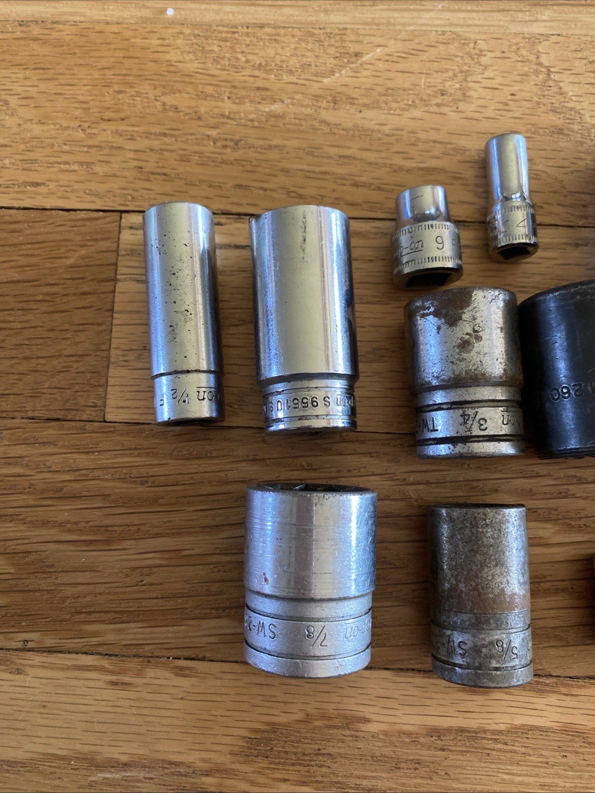 SNAP ON SOCKET BUNDLE! 11 Sockets ! See Pictures For Sizes