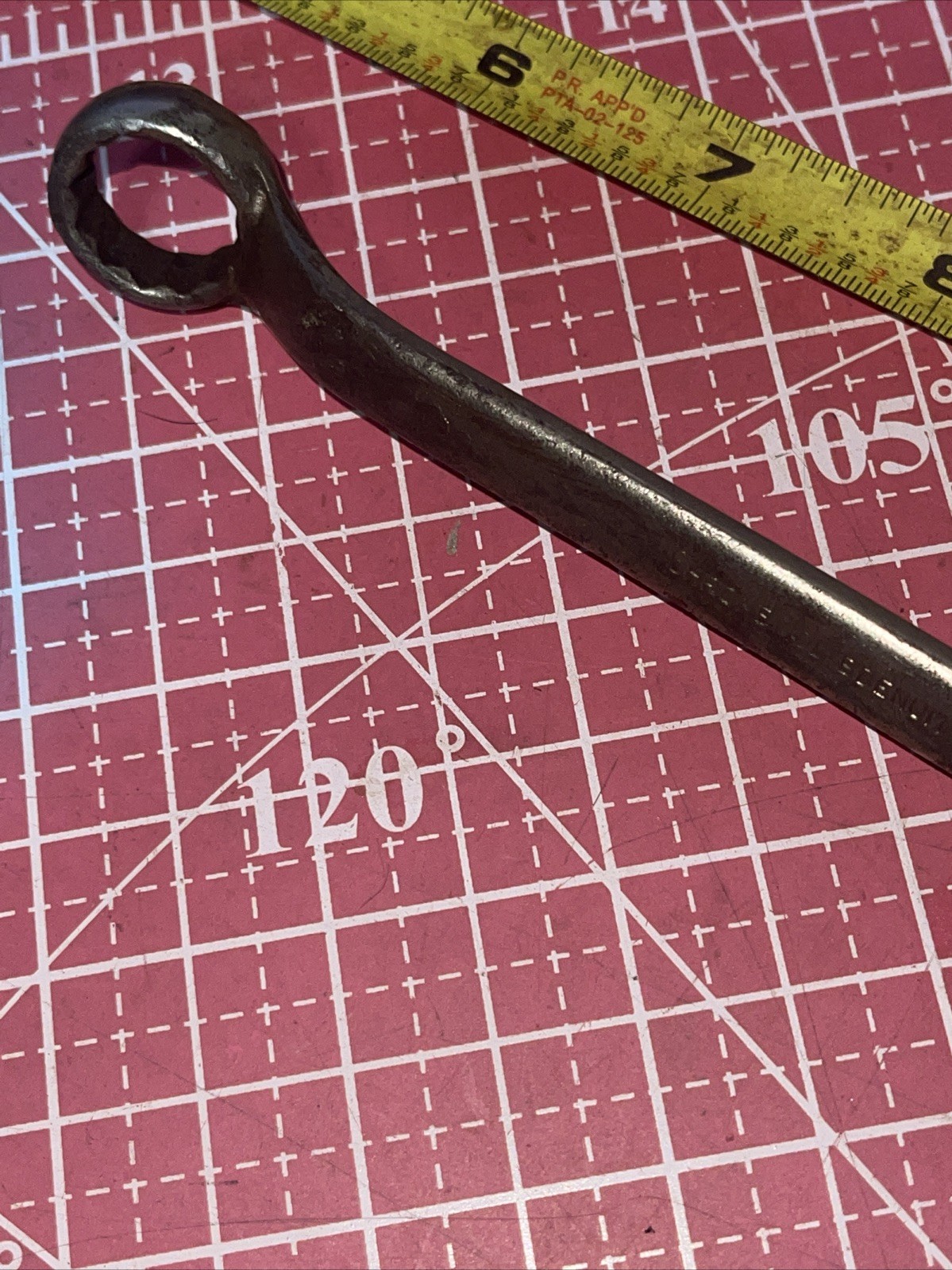 Vintage Vlchek USA WBA1618 1/2 X 9/16 In SAE 12 Point Offset Box End Wrench 1/2”