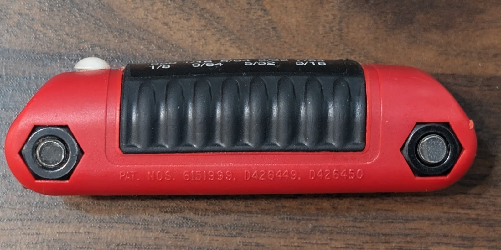 NOS. AWEF9K Snap-On Hex Wrench Inch Size Tool Sizes .050 Mm To 3/16 In