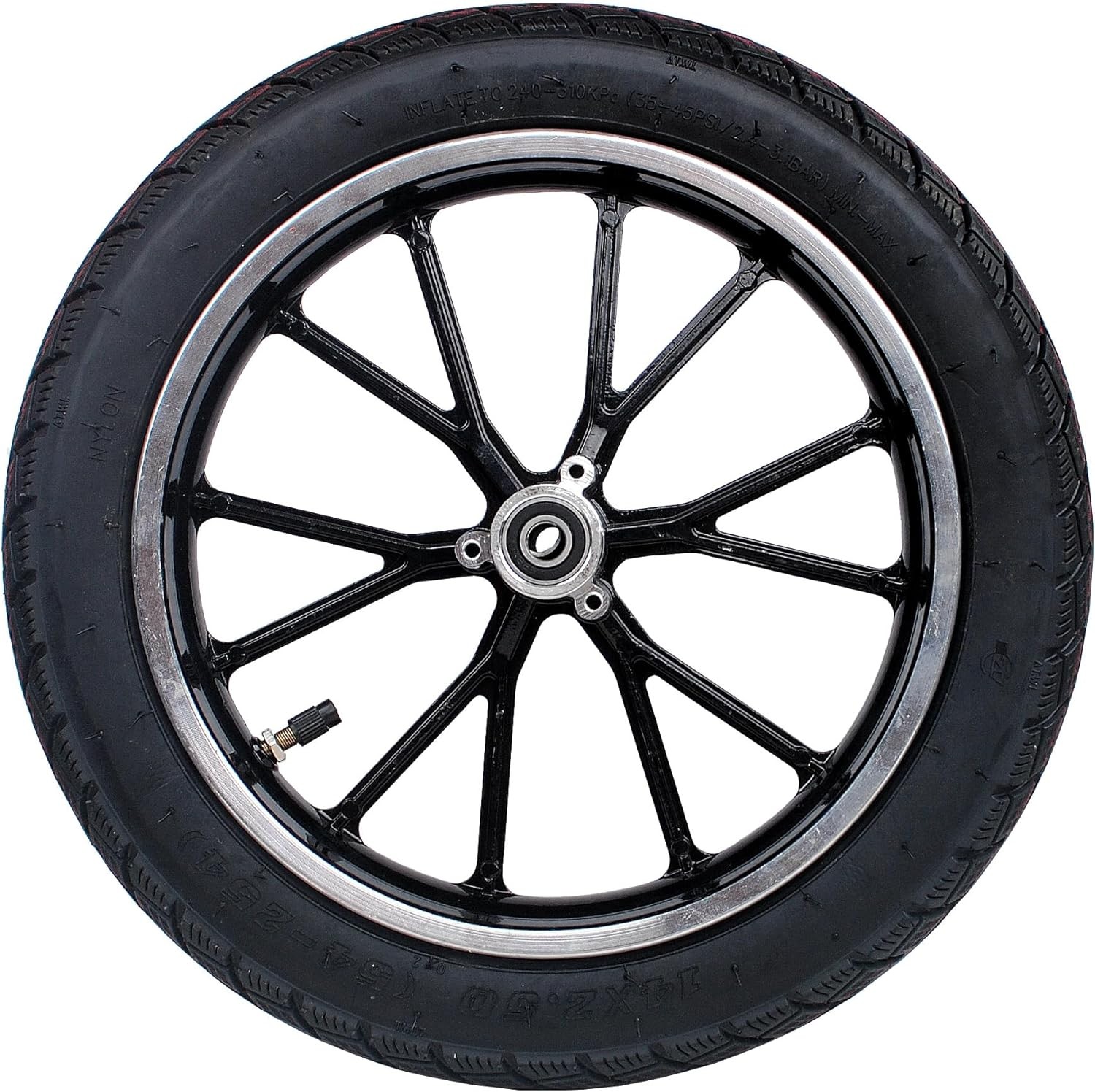 Rim tube tire Black rear wheel 2.50-10 tyre+hub 49-50cc Dirt Bike Gas