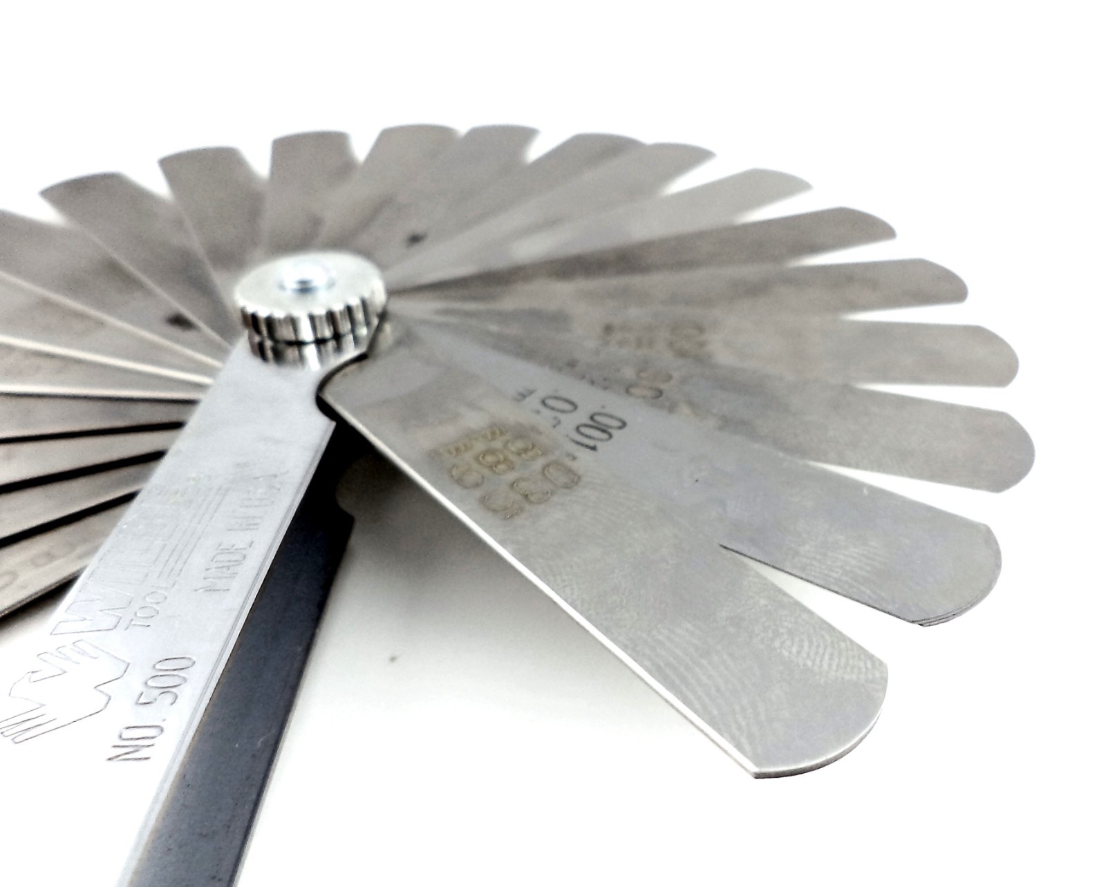 Wilde Master Feeler Ignition Gauge 25 Blades .0015 to .035 Made in USA 500-BB