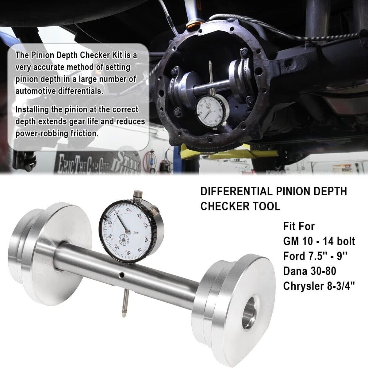 11001 Pinion Depth Checker For GM 10-12 Bolt Ford 7.5» 8» 8.8» 9» Dana 30-70