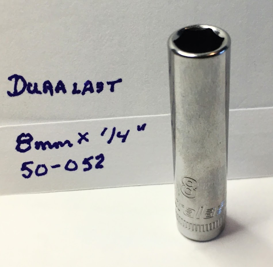 Duralast 8mm x 1/4″ Dr Metric Deep Socket -50-052- 6 Pt – Free USA Shipping