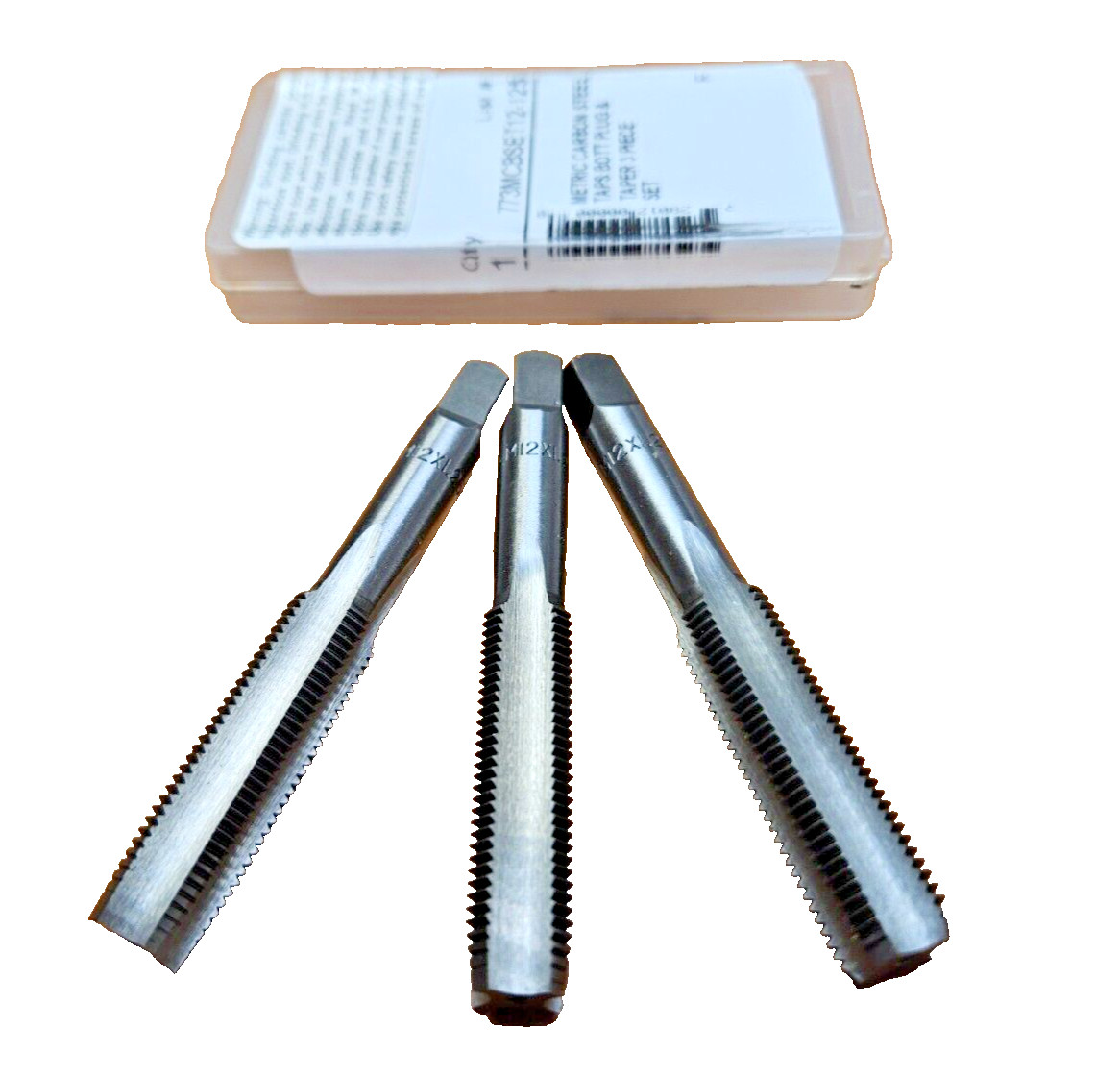M12 x 1.25 CS Tap Set 3 PC A1 469-12125 Taper Plug Bottom Carbon Steel 12MM
