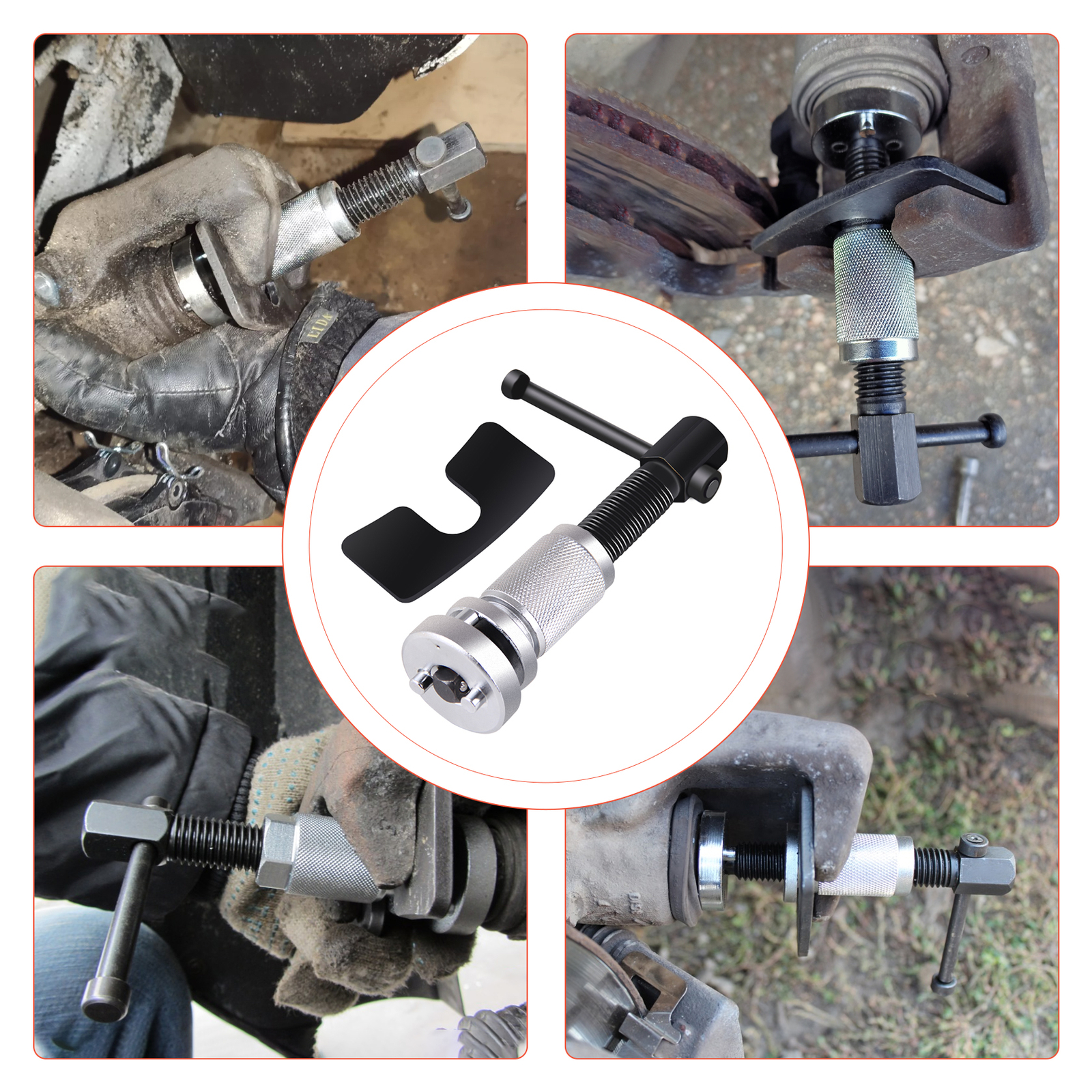 Car Disc Brake Pad Spreader Separator Compressor Caliper Repair Tool Rewind Kits