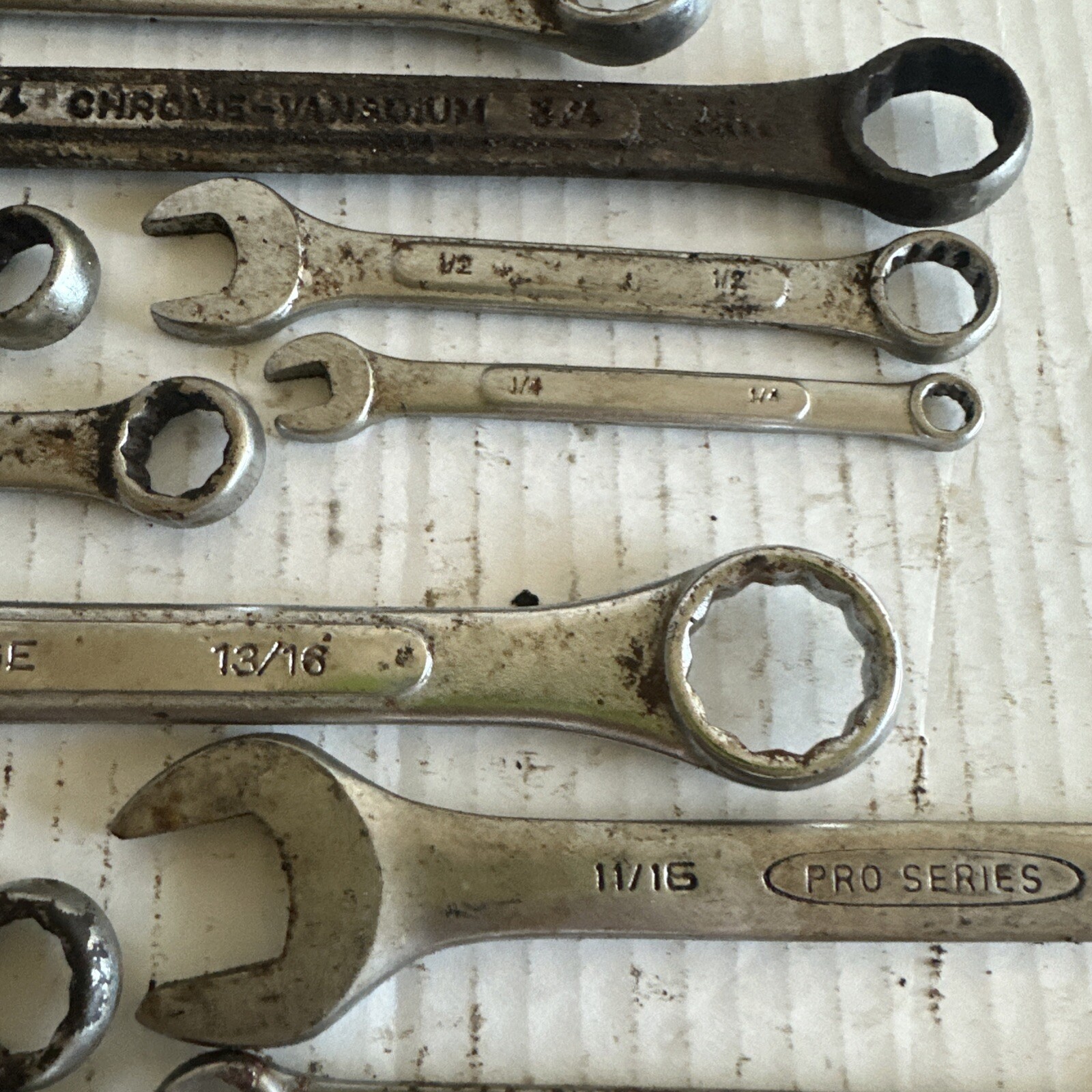 24 combination wrenches standard OPEN / BOXED ends DOUBLES Tatools Durabuilt vgc