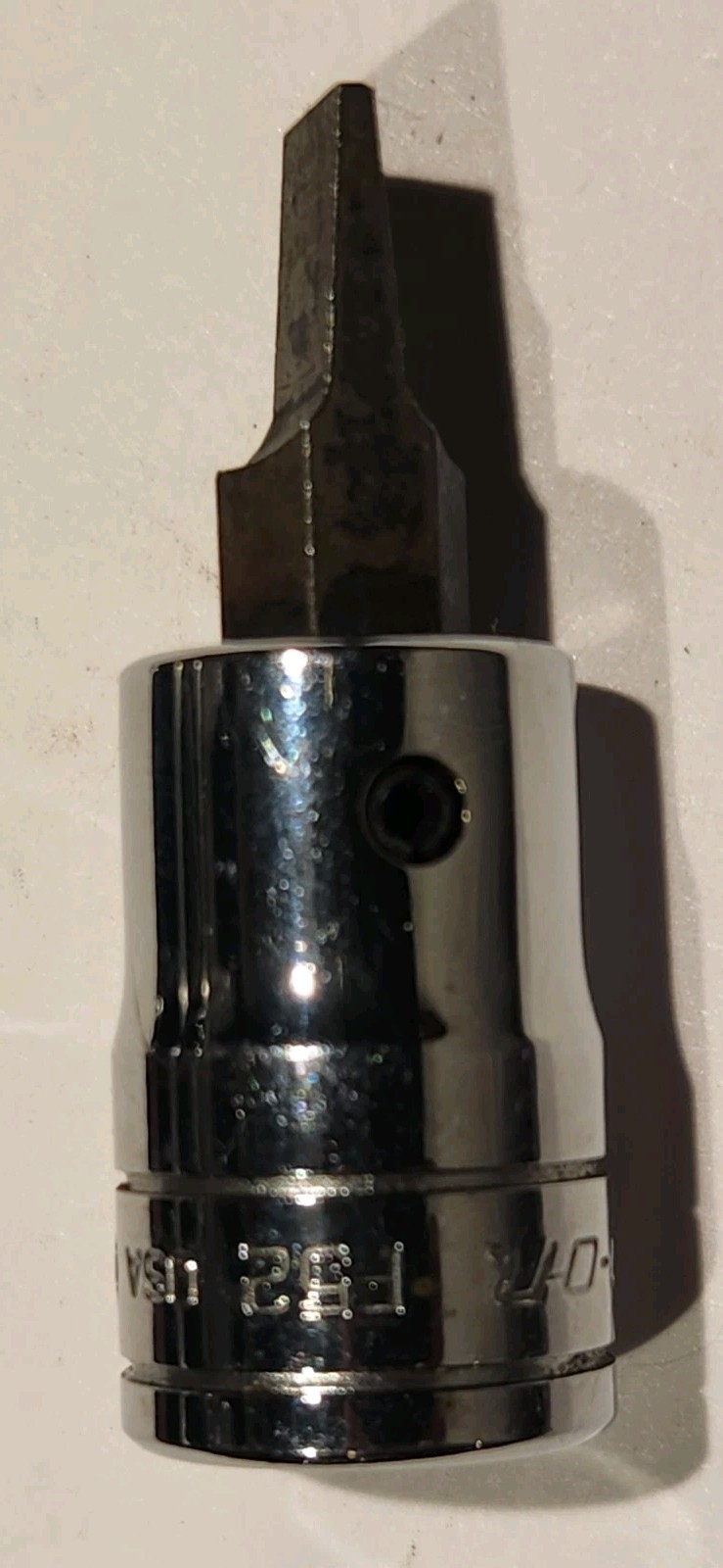 Snap On 3/8″ Drive 3/8″ Flat Tip Short Bit Driver Socket USA F62E