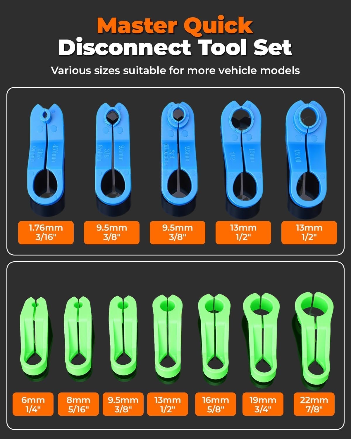 Versatile 45PCS Hydraulic & Fuel Line Disconnect Tool Kit for Professionals