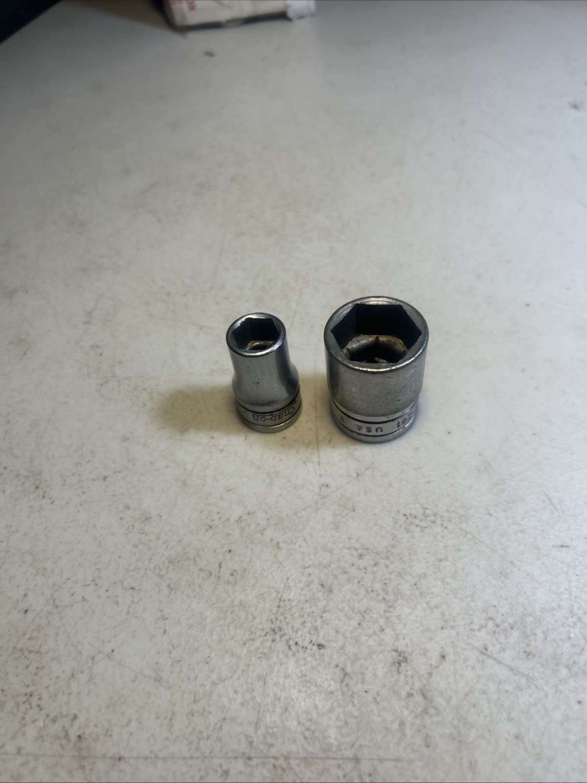 Snap On – Lot Of 2 Shallow Sockets, 1/2” Drive,6pt, (1/2” TW161)(7/8” TW281)
