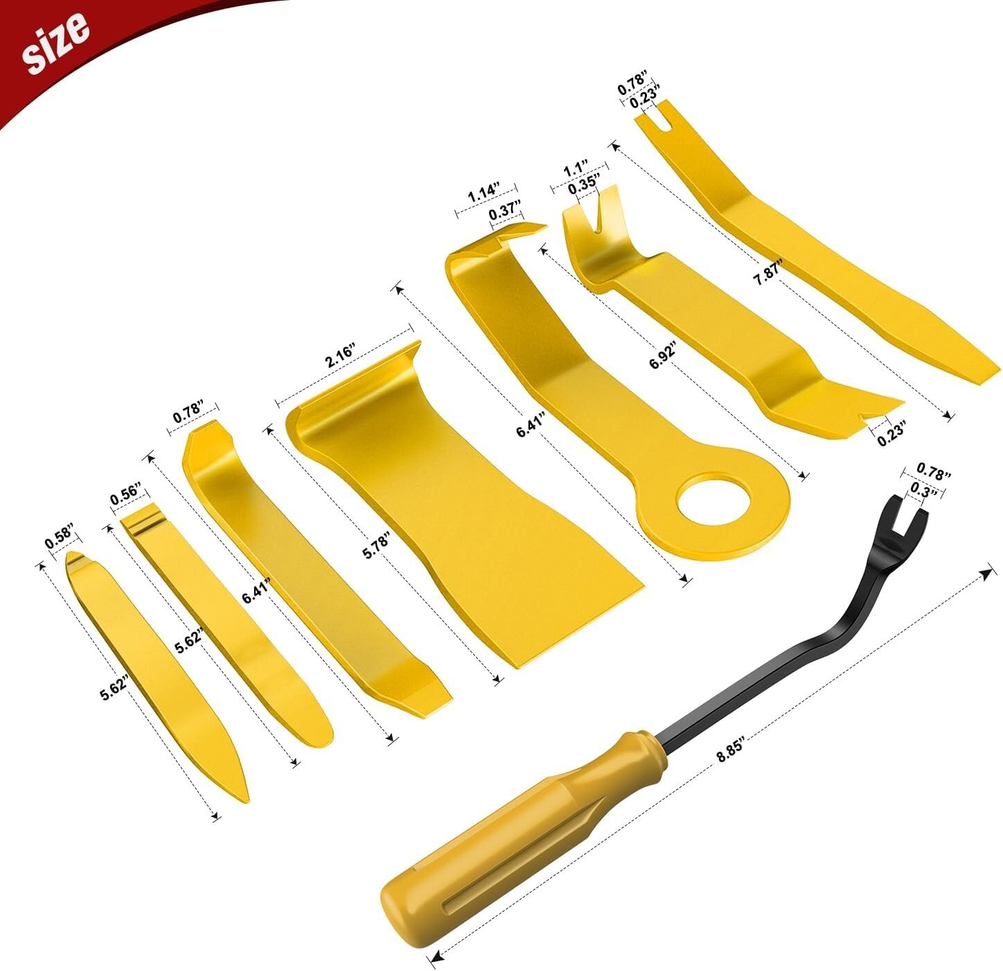 Nilight 8PCS Auto Trim Removal Tool Kit No-Scratch Removal Tool Kit