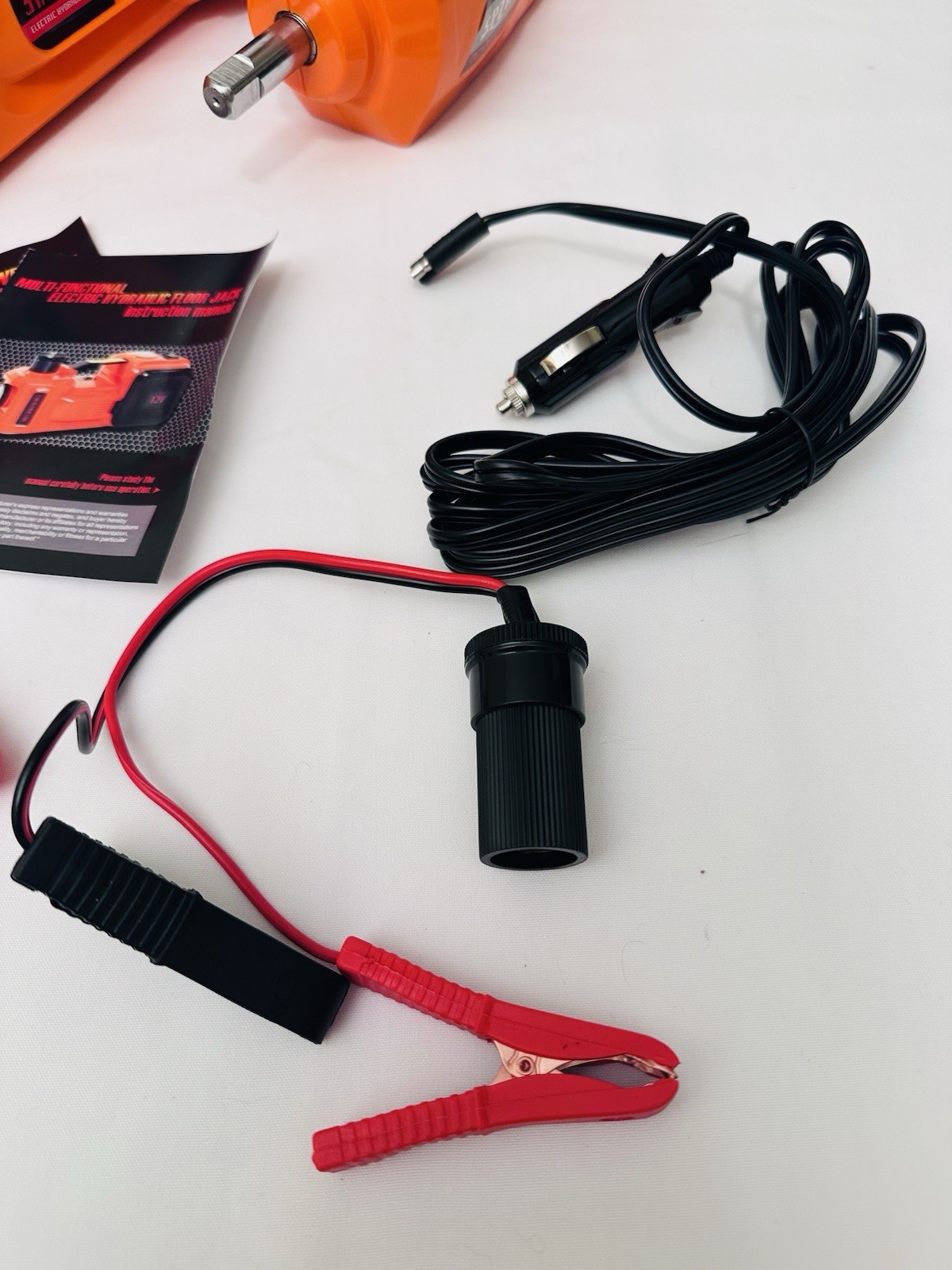 Portable Car Repair Tool Kit – Incl. Jack, Air Pump, Electric Wrench & Light