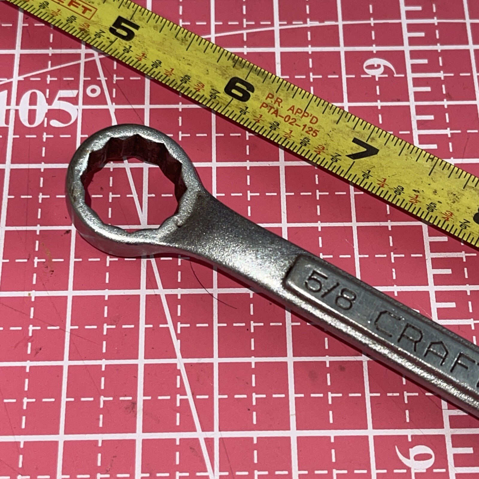 Vintage Sears Craftsman USA V 5/8 X 3/4 In SAE Stubby 12 Point Box Wrench Nice