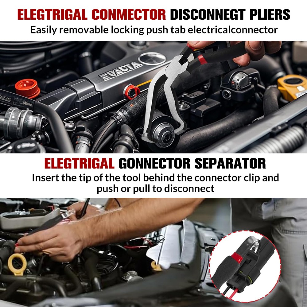 2pcs Electrical Connector Disconnect Pliers for Car Automotive Plug Removal Tool